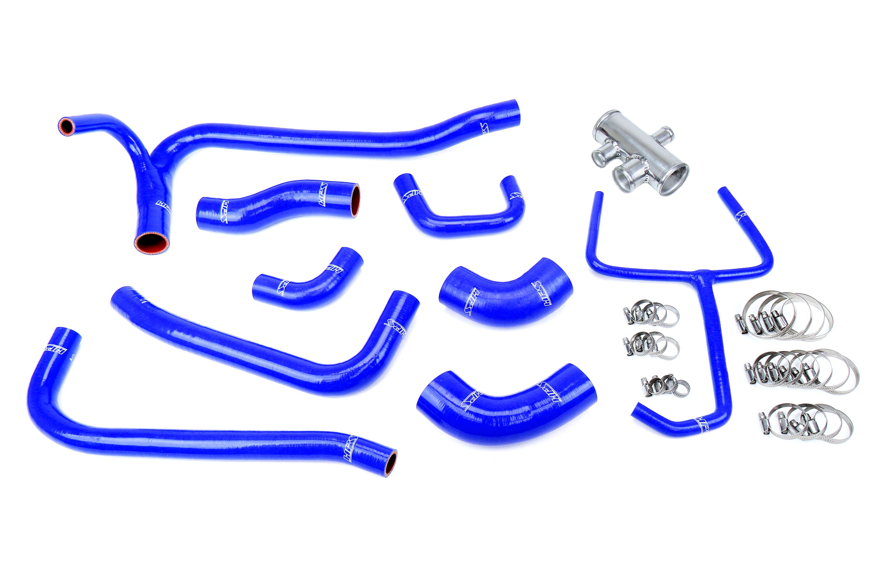 HPS Performance Hps Silicone Radiator And Expansion Tank Coolant Hose Kit 57 2069 Blue Blue - 57-2069-BLUE
