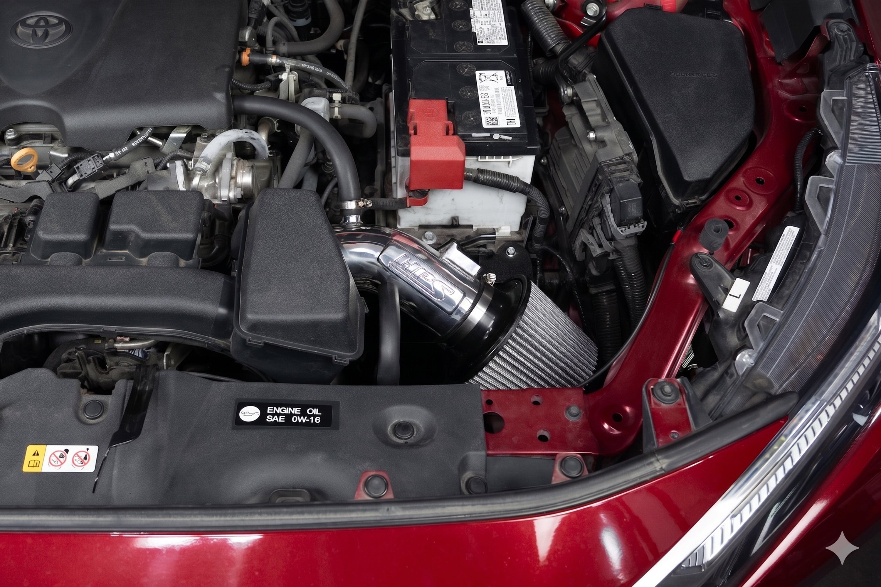 HPS Performance Air Intake Kit With Heat Shield 827-798P Polished - 827-798P
