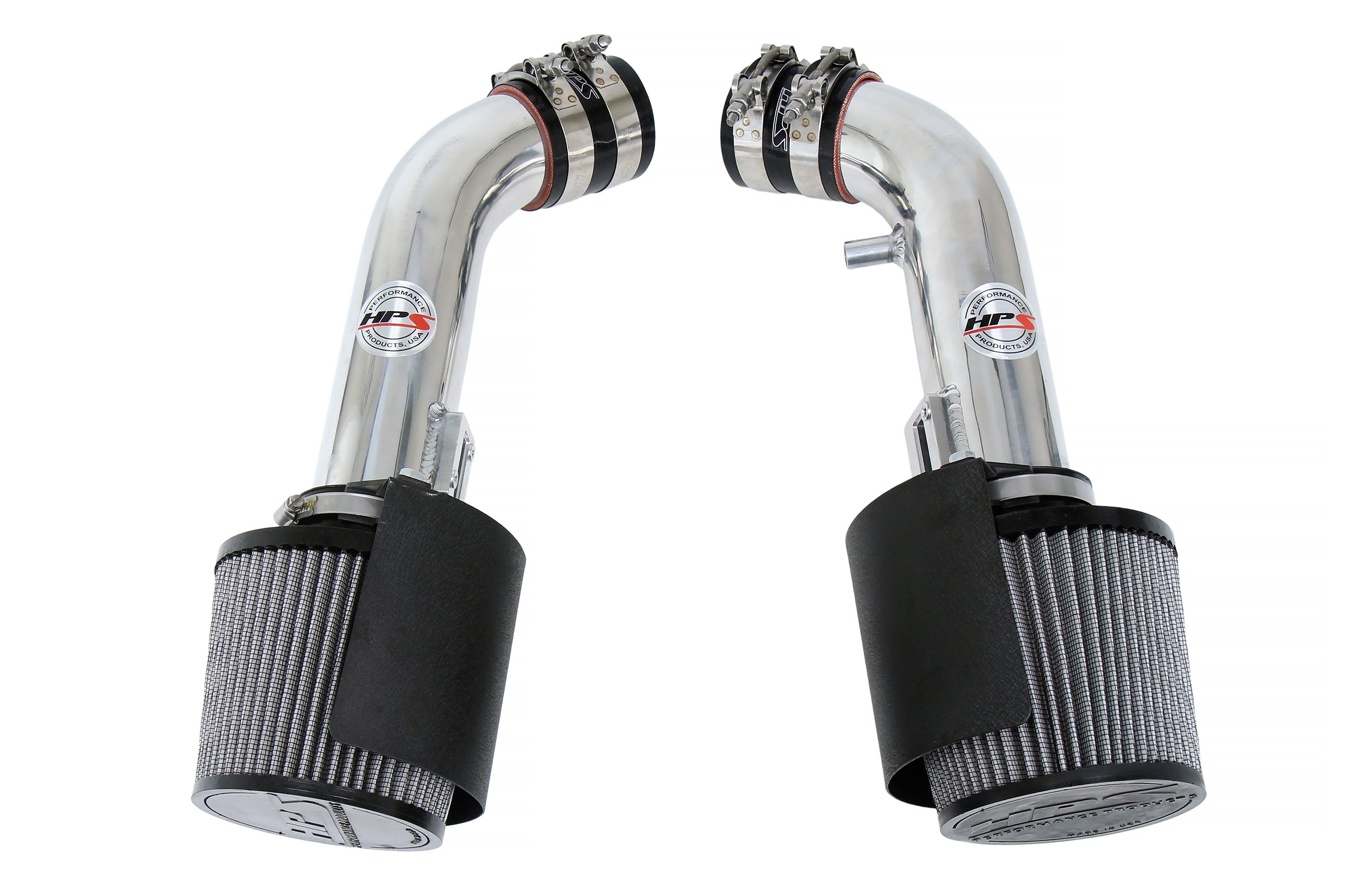 HPS Performance Air Intake Kit With Heat Shield 827-706P Polished - 827-706P