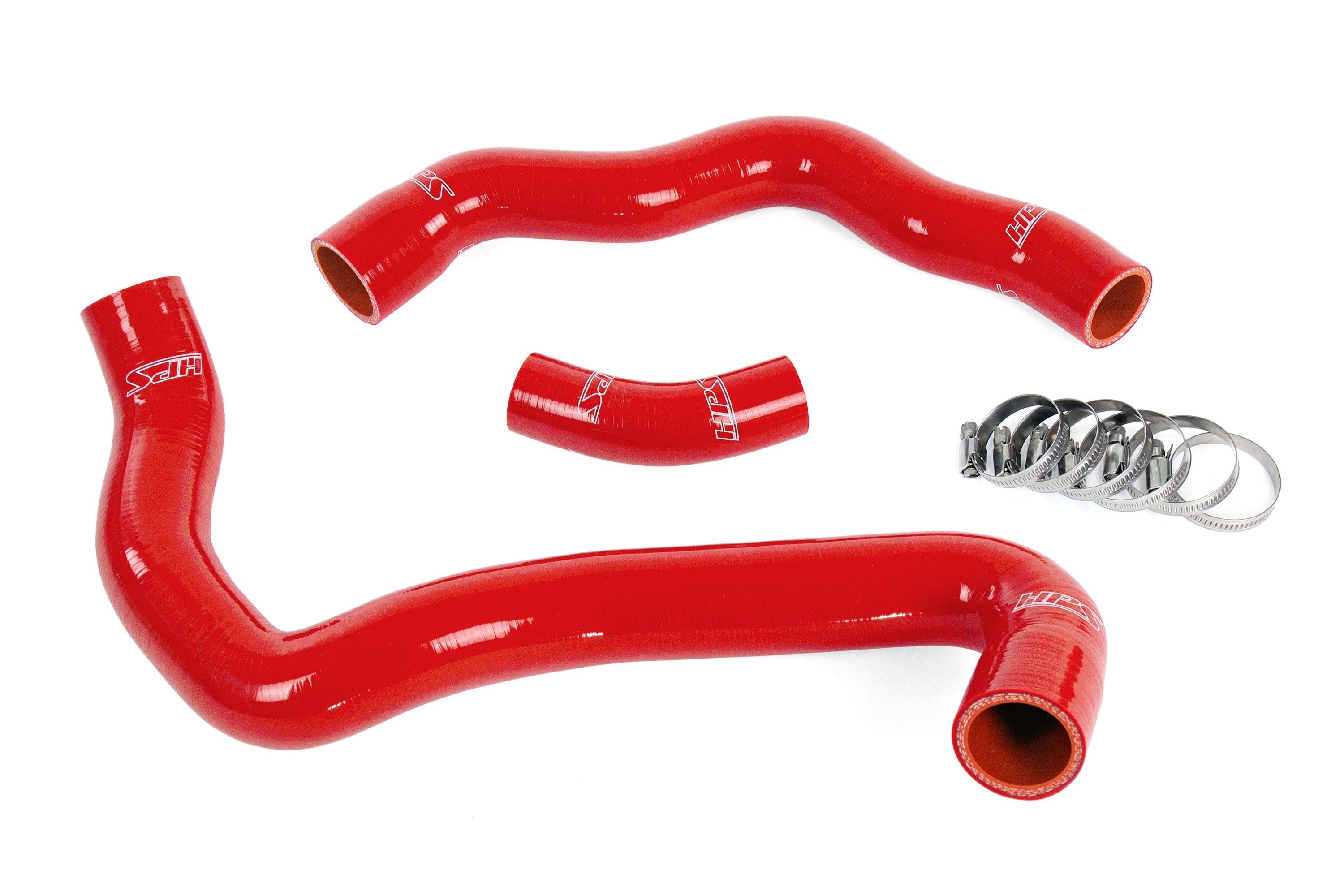 HPS Performance Hps Silicone Radiator Coolant Hose Kit 57 1970 Red Red - 57-1970-RED