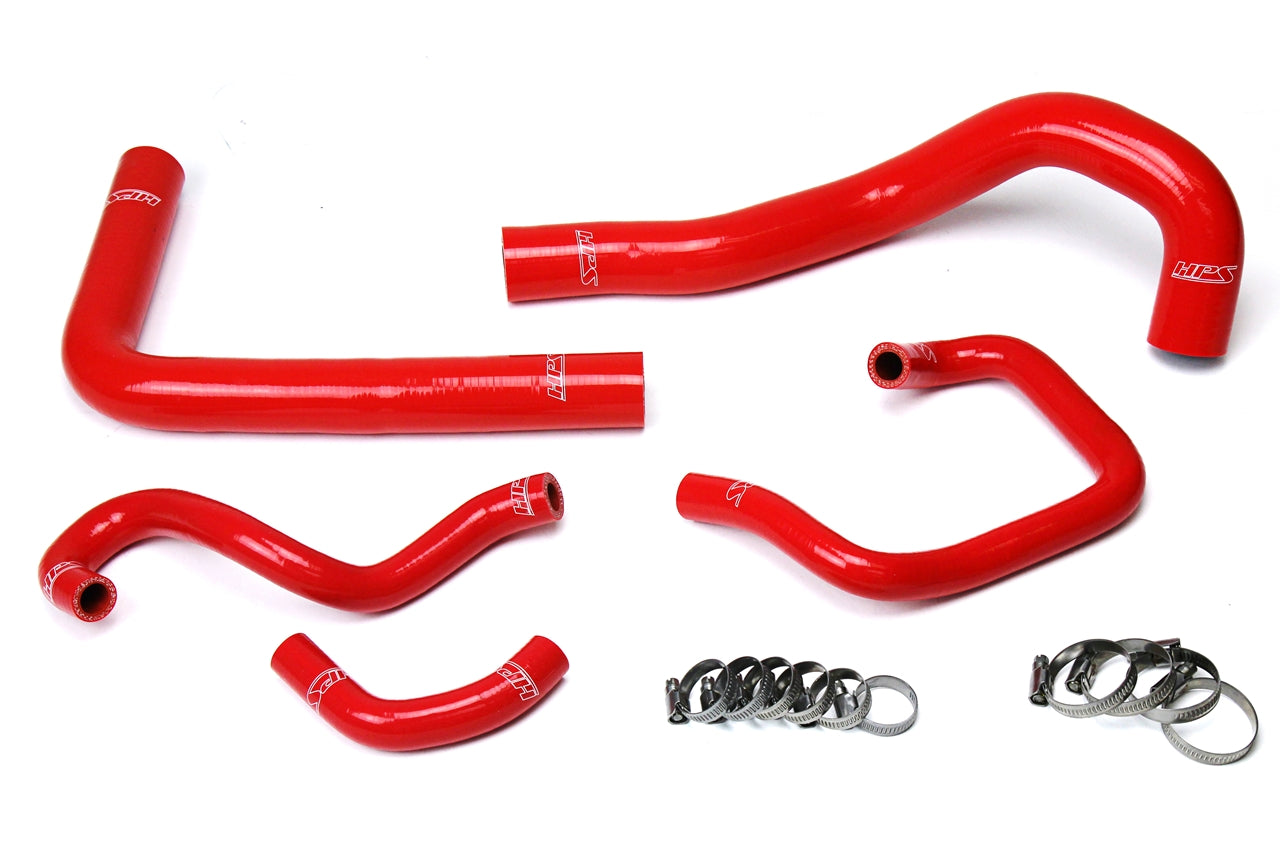 HPS Performance Hps Silicone Radiator And Heater Coolant Hose Kit 57 1613 Red Red - 57-1613-RED