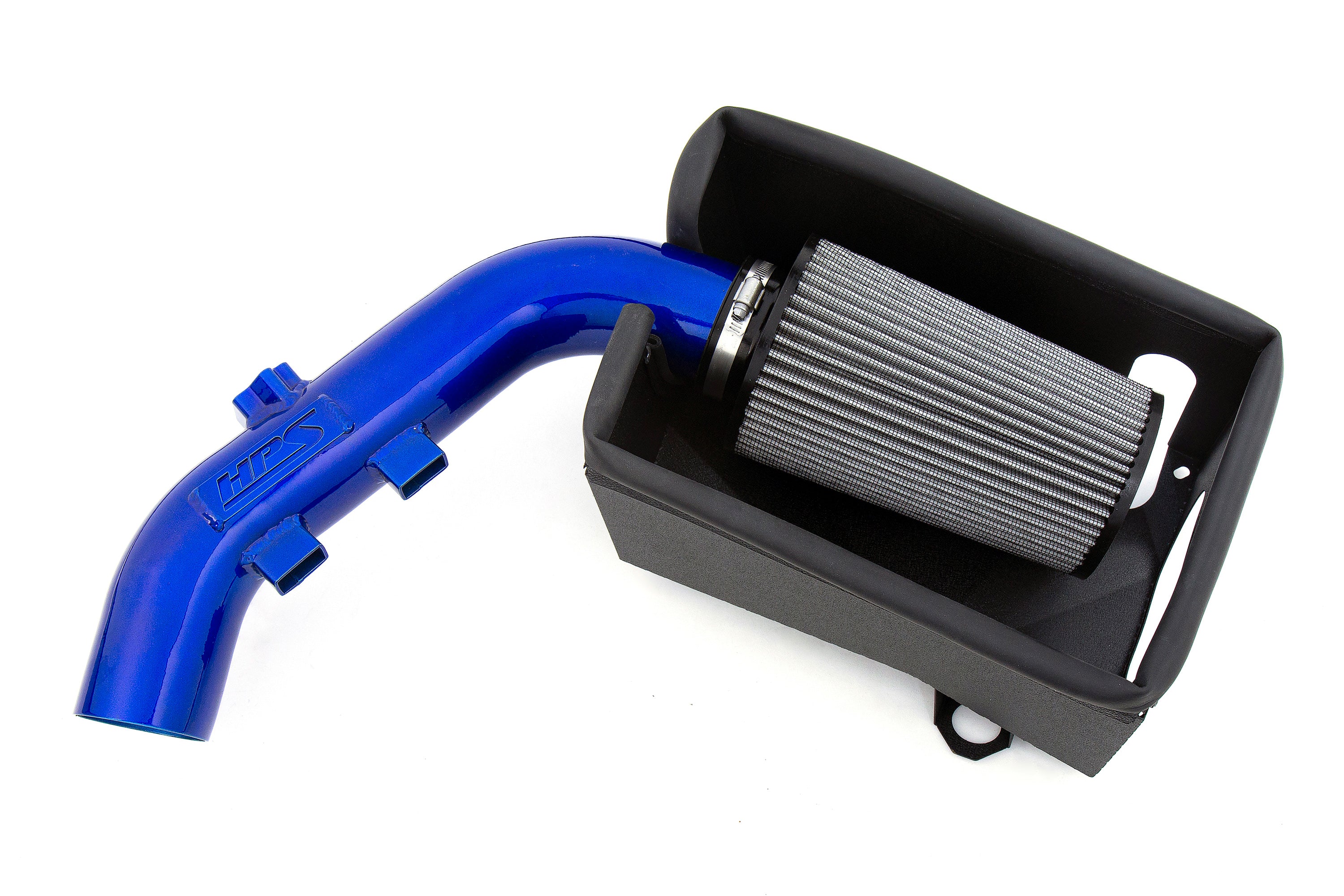 HPS Performance Air Intake Kit With Heat Shield 827-698BL Blue - 827-698BL