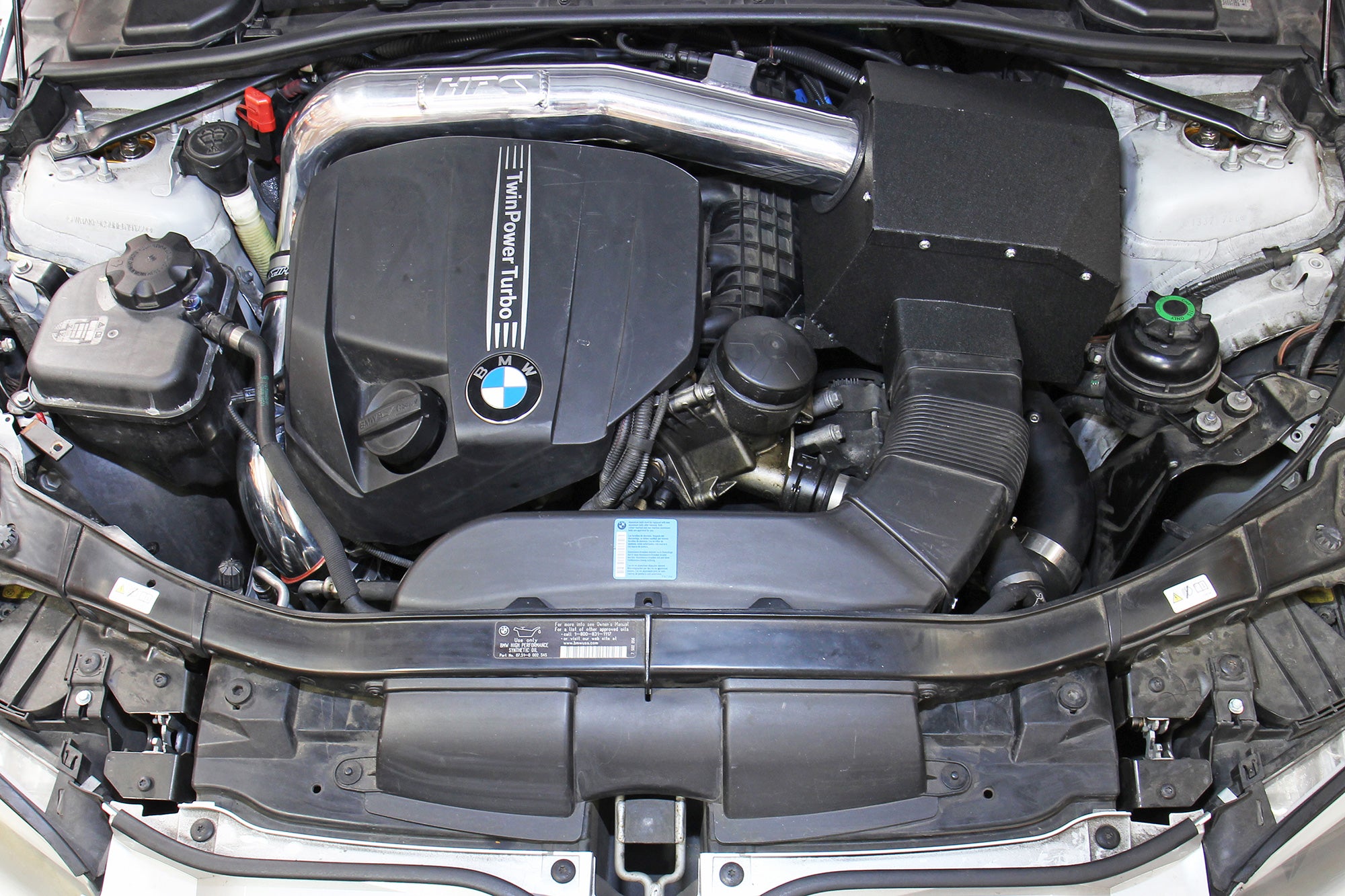 HPS Performance Air Intake Kit With Heat Shield 827-628WB Black - 827-628WB