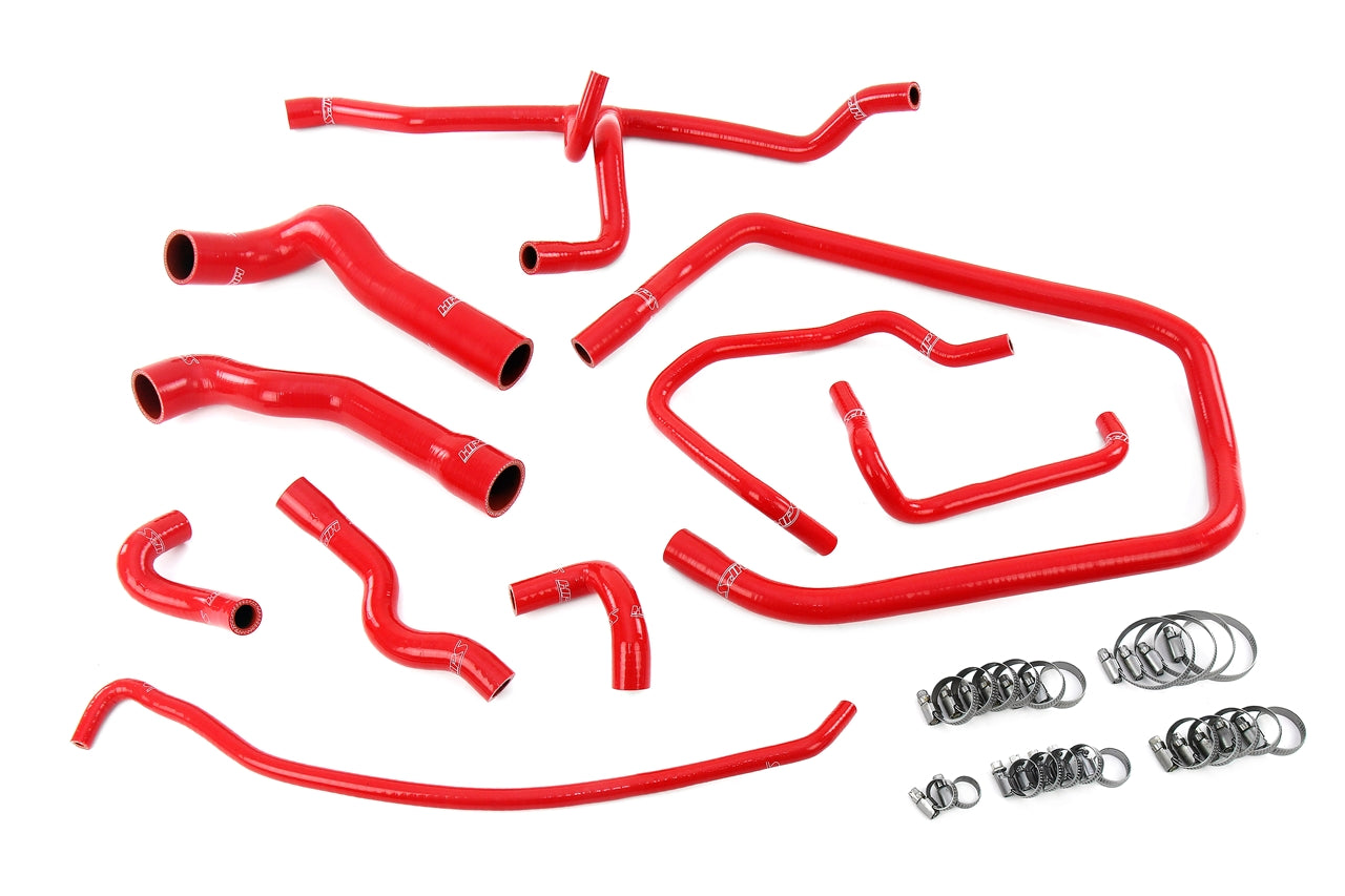 HPS Performance Hps Silicone Radiator, Heater, Throttle Body, And Expansion Tank Coolant Hose Kit 57 2083 Red Red - 57-2083-RED