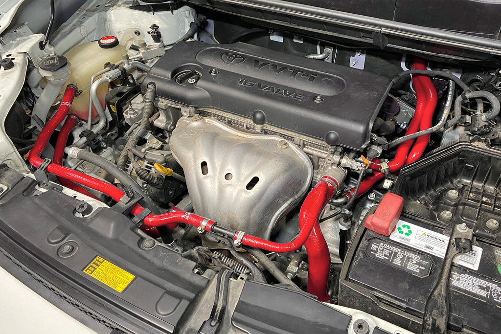 HPS Performance Hps Silicone Radiator, Heater, And Expansion Tank Coolant Hose Kit 57 2149 Red Red - 57-2149-RED