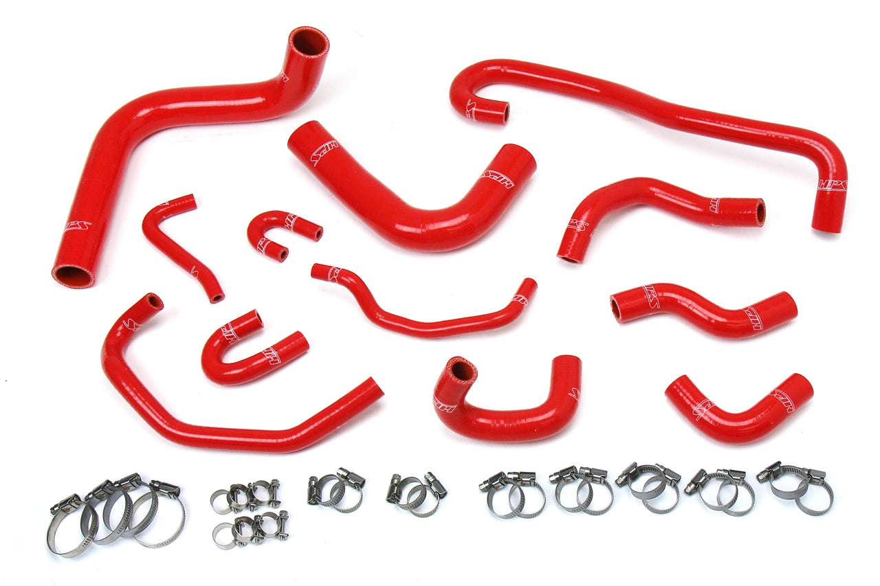 HPS Performance Hps Silicone Radiator And Heater Coolant Hose Kit 57 1656 Red Red - 57-1656-RED