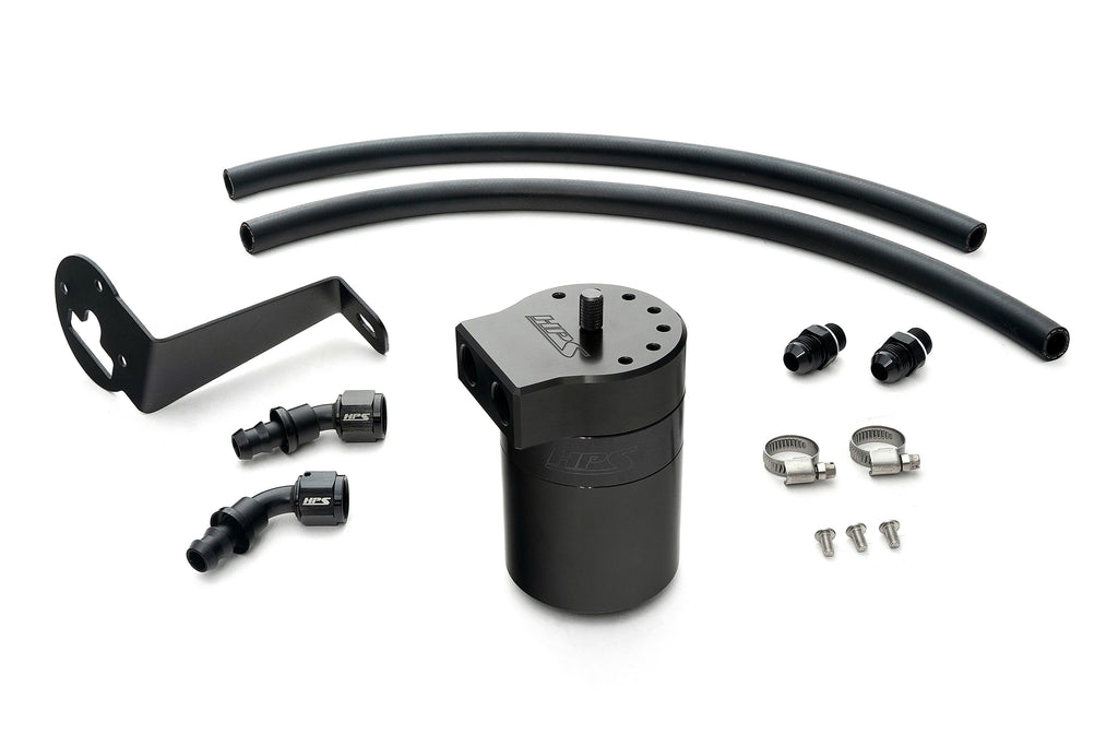 HPS Performance Oil Catch Can Kit 860-008WB, Black - 860-008WB