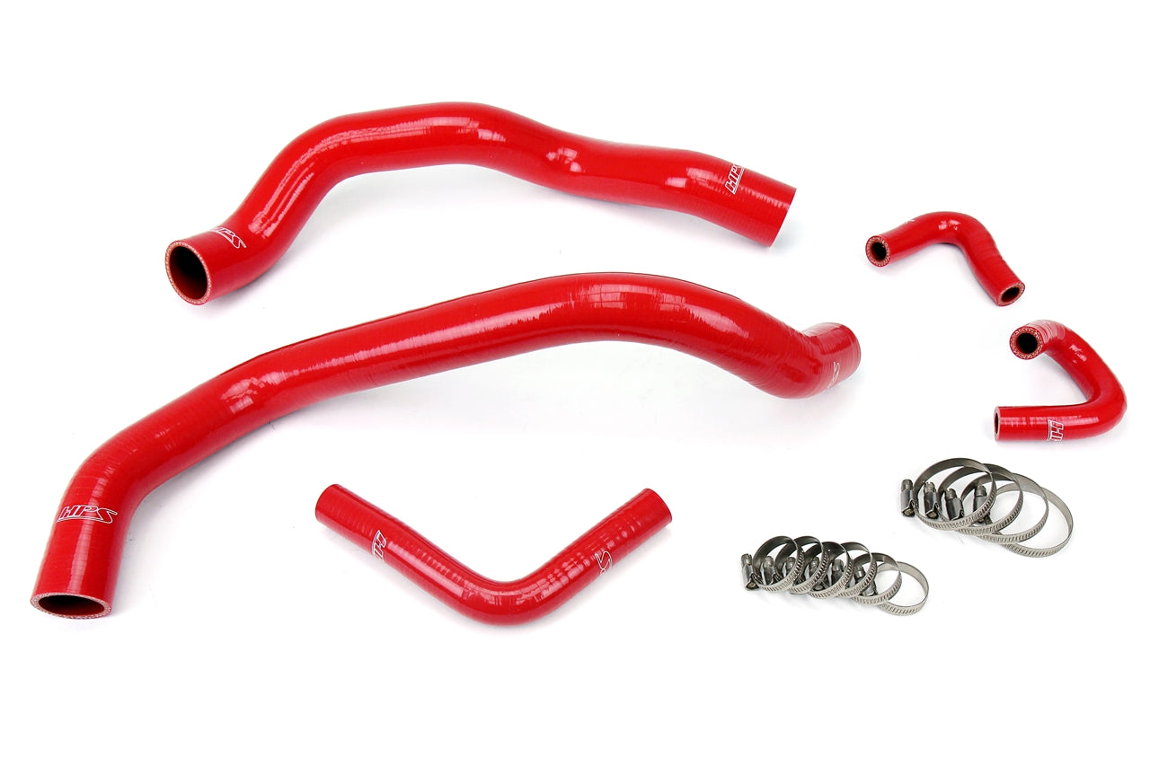 HPS Performance Hps Silicone Radiator And Heater Coolant Hose Kit 57 1401 Red Red - 57-1401-RED