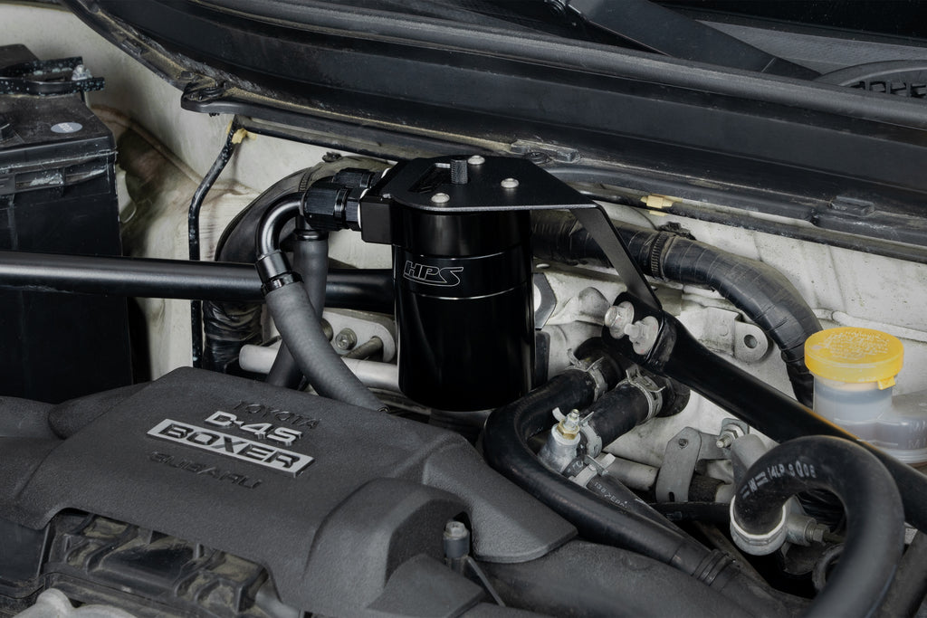 HPS Performance Oil Catch Can Kit 860-030WB Black - 860-030WB