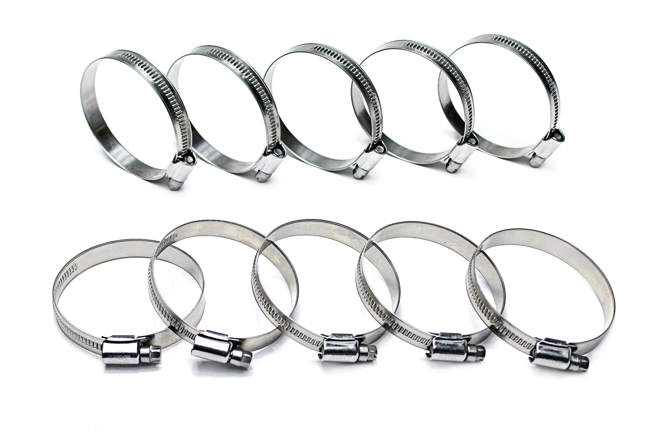 HPS Performance Hps Stainless Steel Embossed Hose Clamp Size #28 1 1/4"   2 1/4" (10 Pieces) Emsc 40 60x10 - EMSC-40-60x10