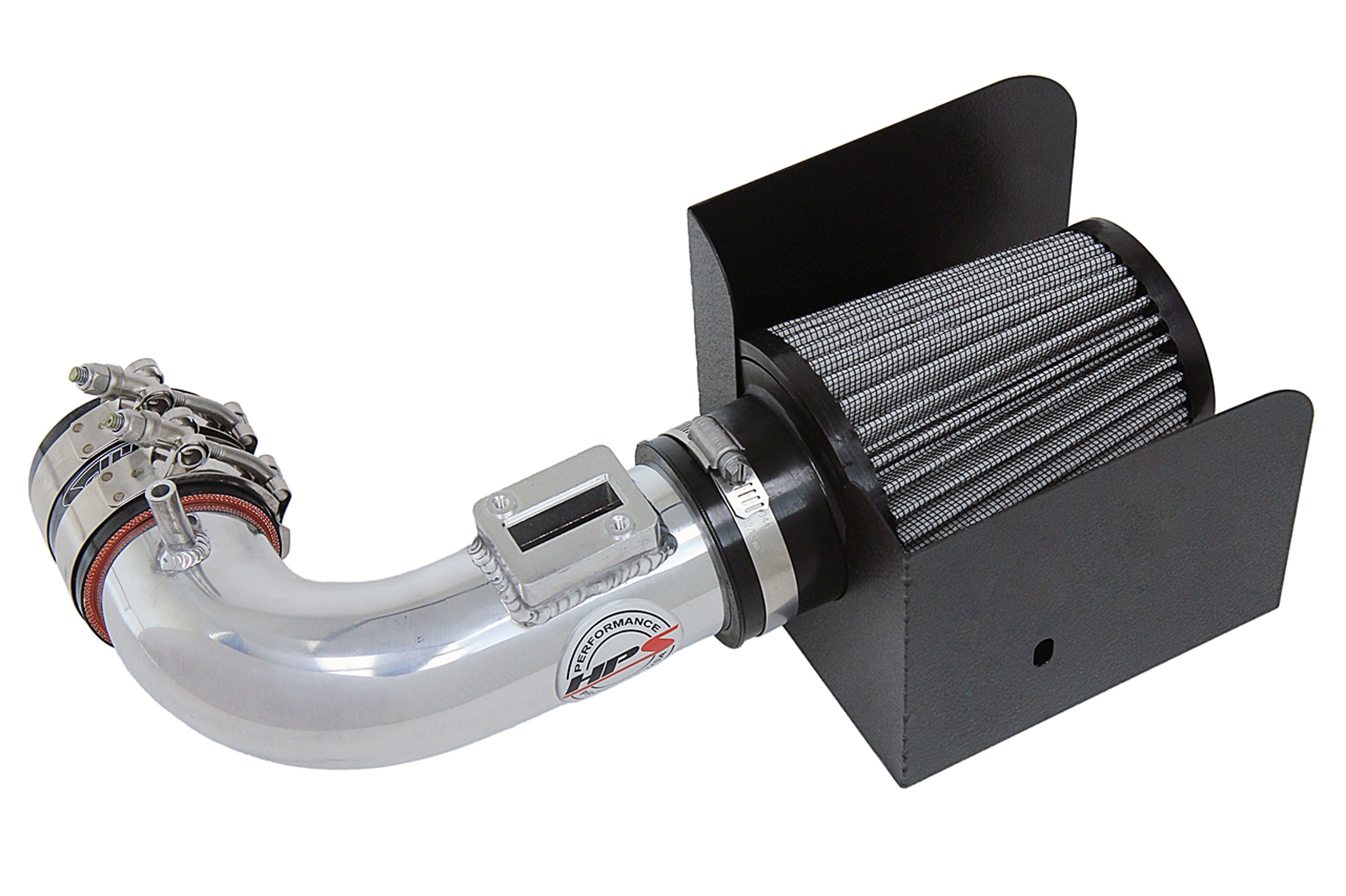 HPS Performance Air Intake Kit With Heat Shield 827-704P Polished - 827-704P