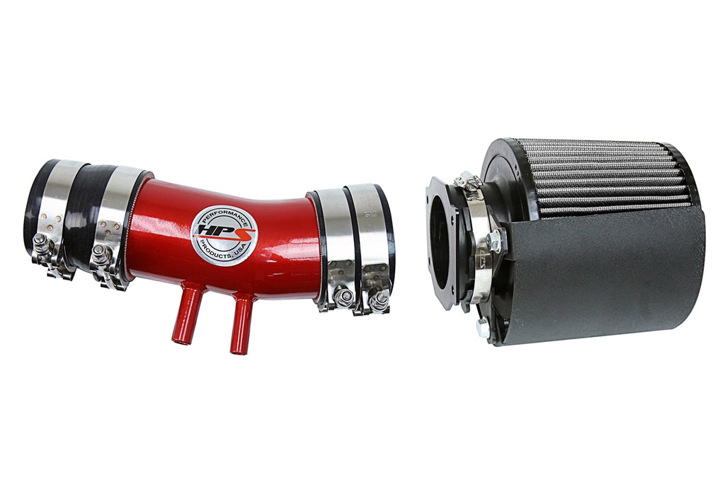 HPS Performance Air Intake Kit With Heat Shield 827-604R Red - 827-604R