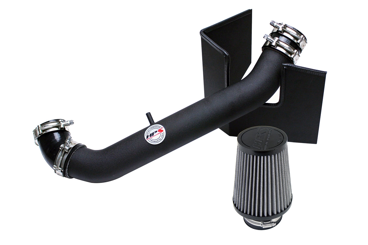 HPS Performance Air Intake Kit With Heat Shield 827-537WB Black - 827-537WB