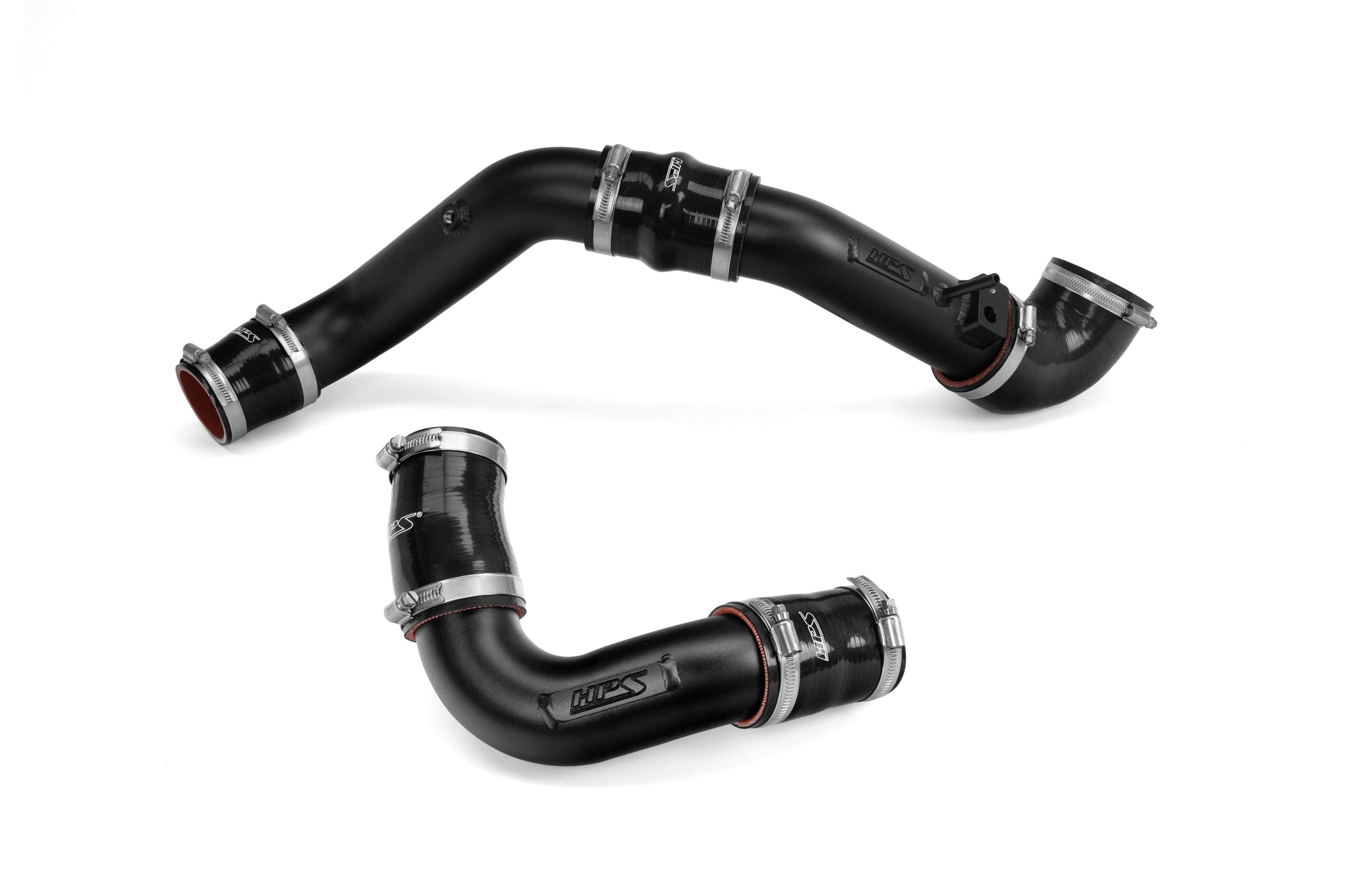 HPS Performance Hot and Cold Side Charge Pipe Kit 17-156WB Black - 17-156WB
