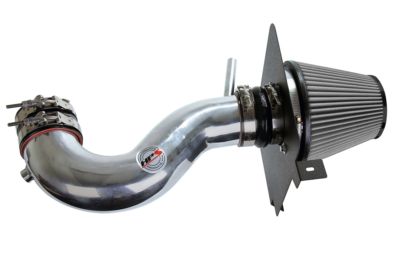 HPS Performance Air Intake Kit With Heat Shield 827-627P Polished - 827-627P
