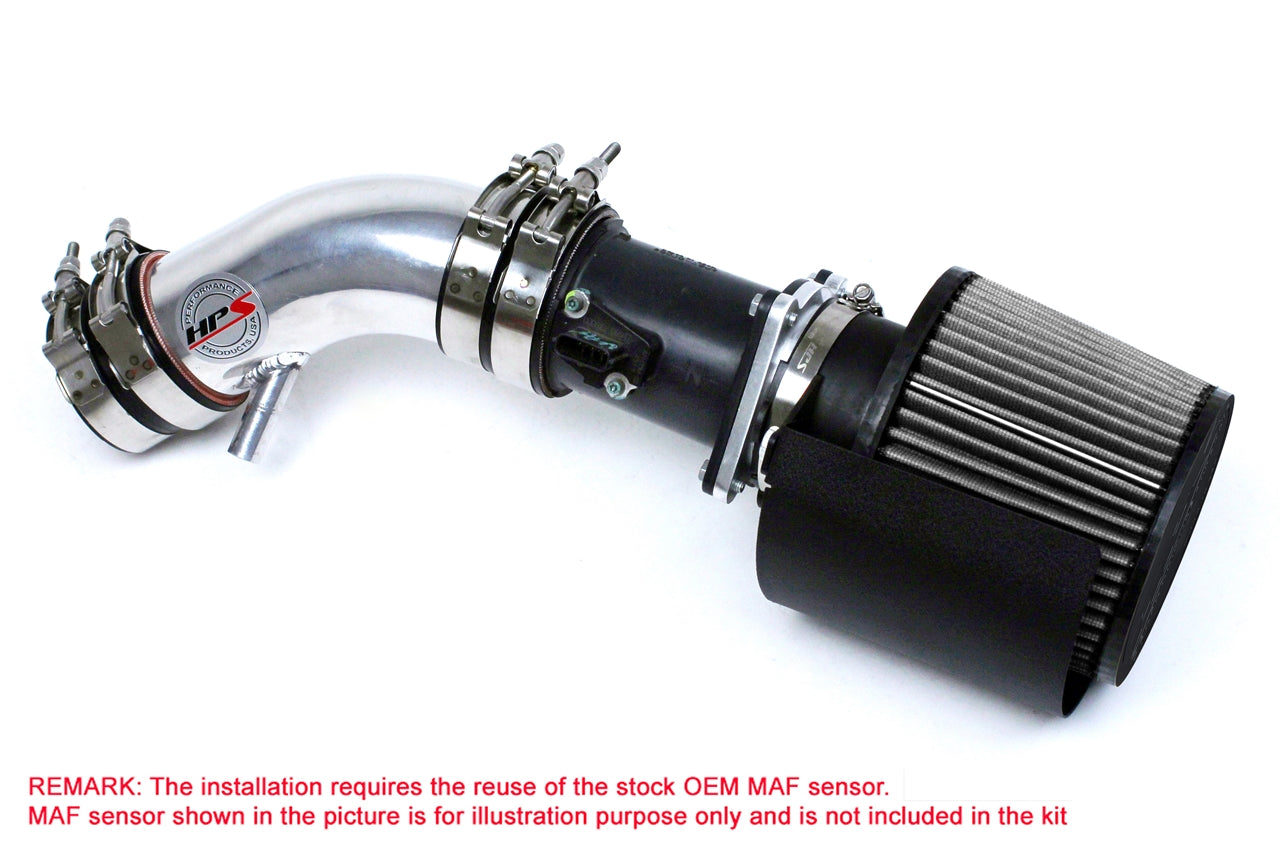 HPS Performance Air Intake Kit With Heat Shield 827-570P Polished - 827-570P