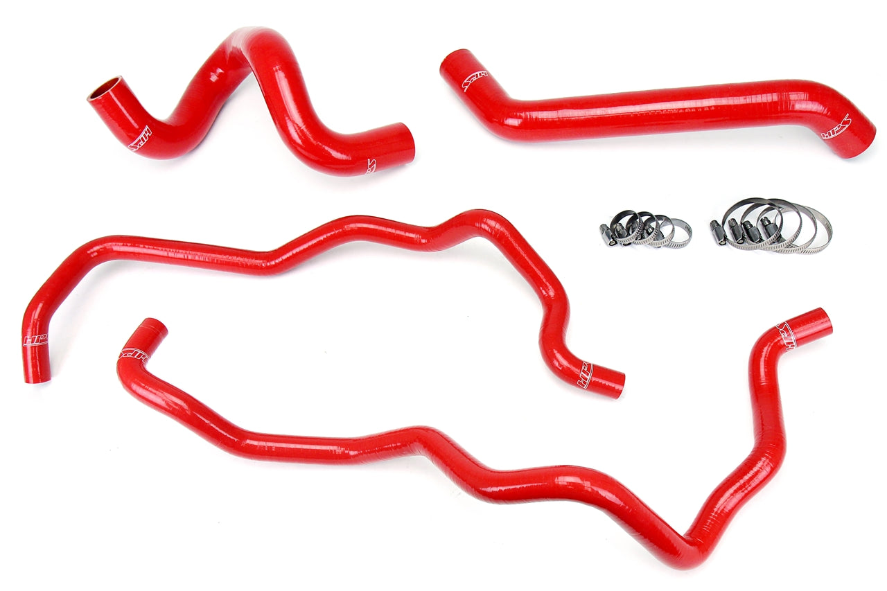 HPS Performance Hps Silicone Radiator And Heater Coolant Hose Kit 57 1220 Red Red - 57-1220-RED
