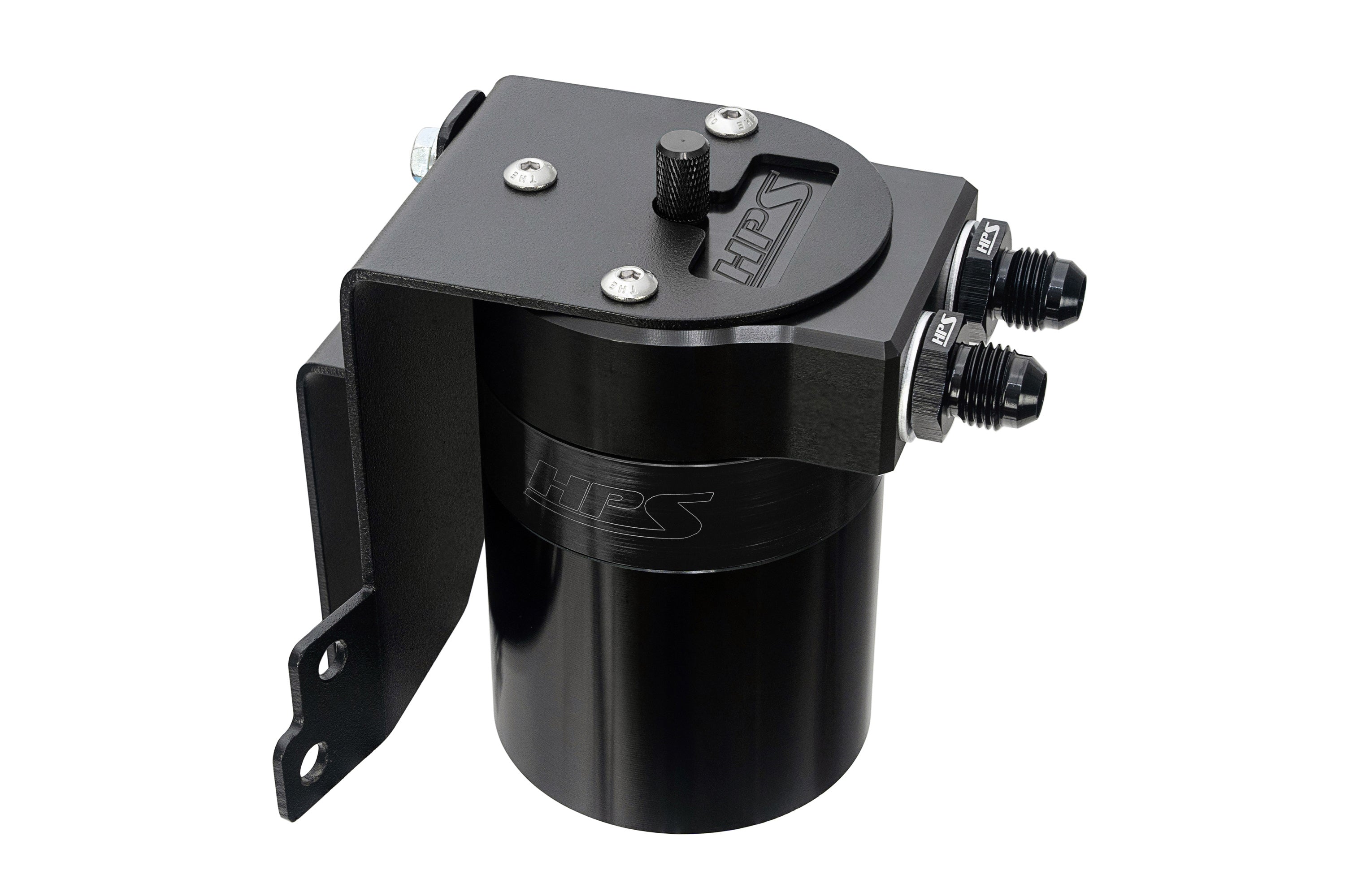 HPS Performance Oil Catch Can Kit 860-014WB, Black - 860-014WB