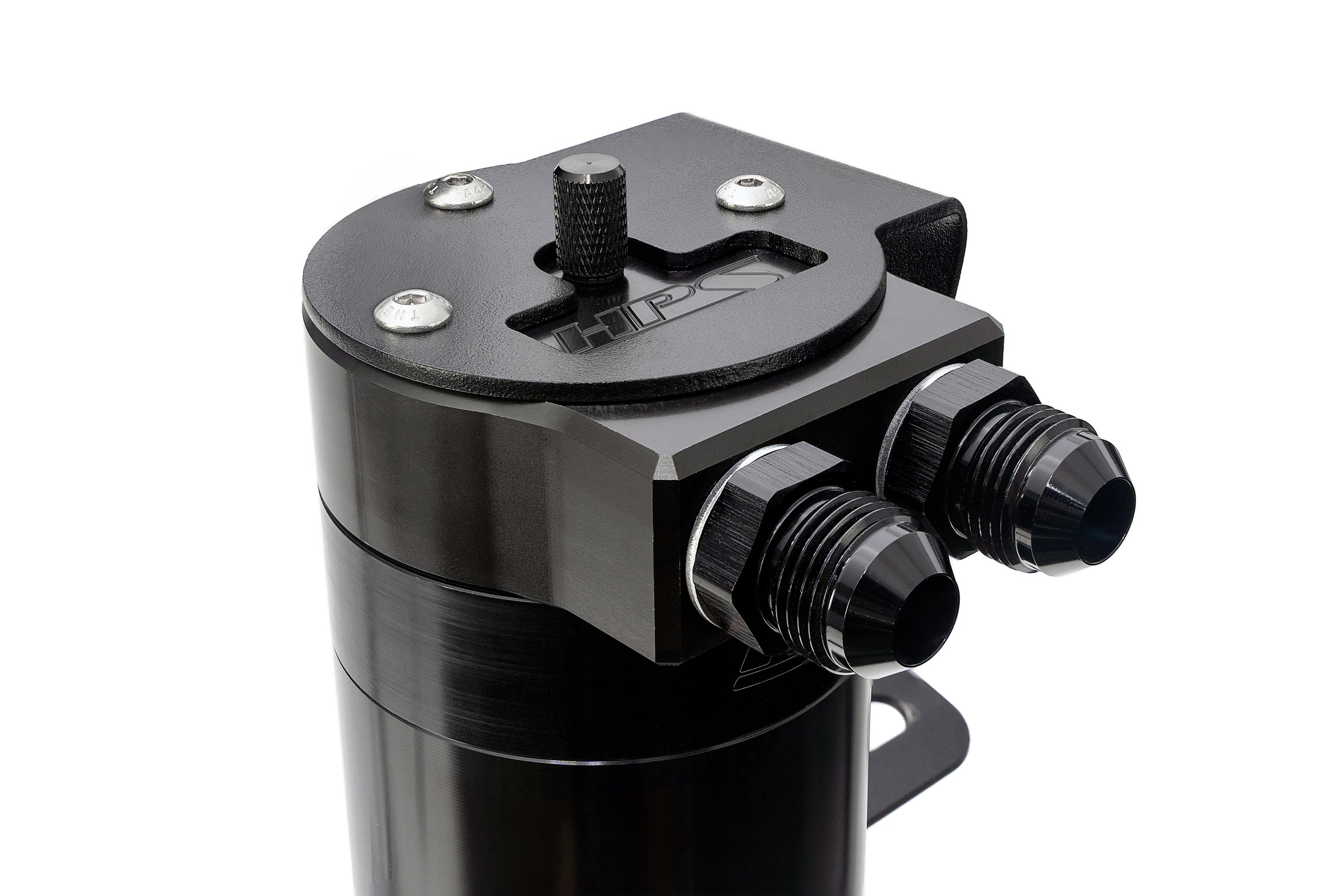 HPS Performance Oil Catch Can Kit 860-008WB, Black - 860-008WB