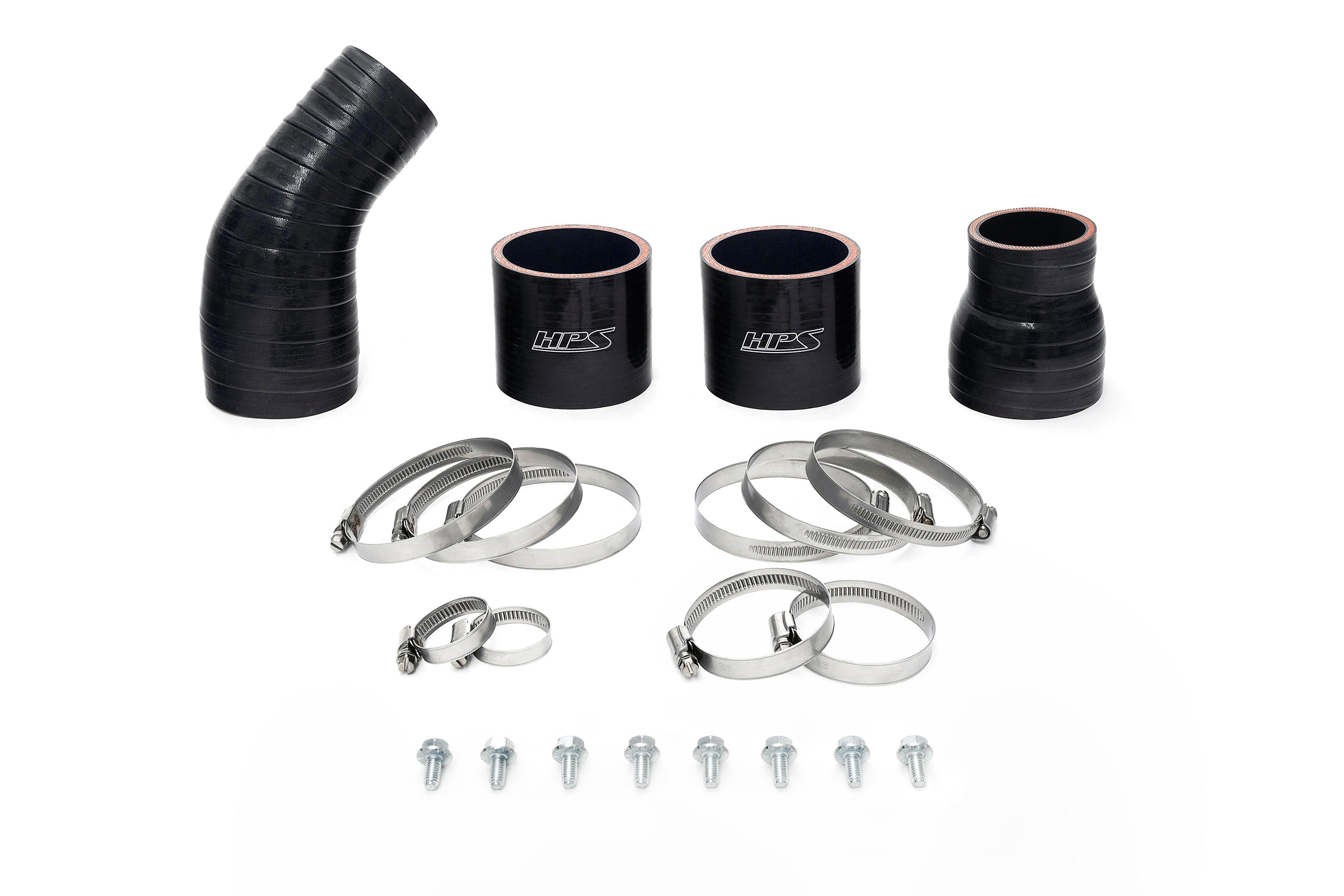 HPS Performance Hot Side Charge Pipe Kit 17-148R Red - 17-148R
