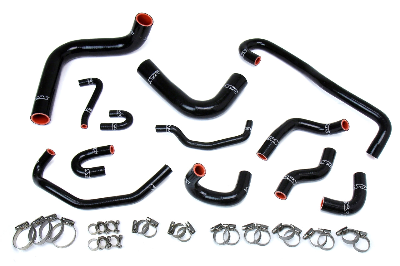 HPS Performance Hps Silicone Radiator And Heater Coolant Hose Kit 57 1656 Blk Black - 57-1656-BLK