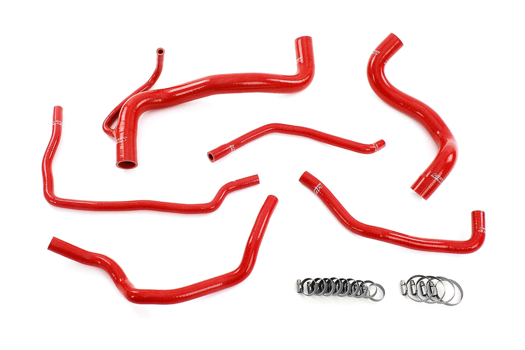 HPS Performance Hps Silicone Radiator, Heater, And Expansion Tank Coolant Hose Kit 57 2149 Red Red - 57-2149-RED