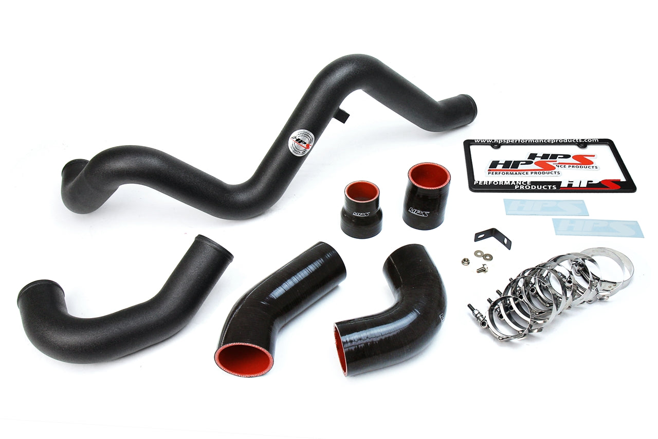 HPS Performance Hot and Cold Side Charge Pipe Kit 17-104WB Black - 17-104WB