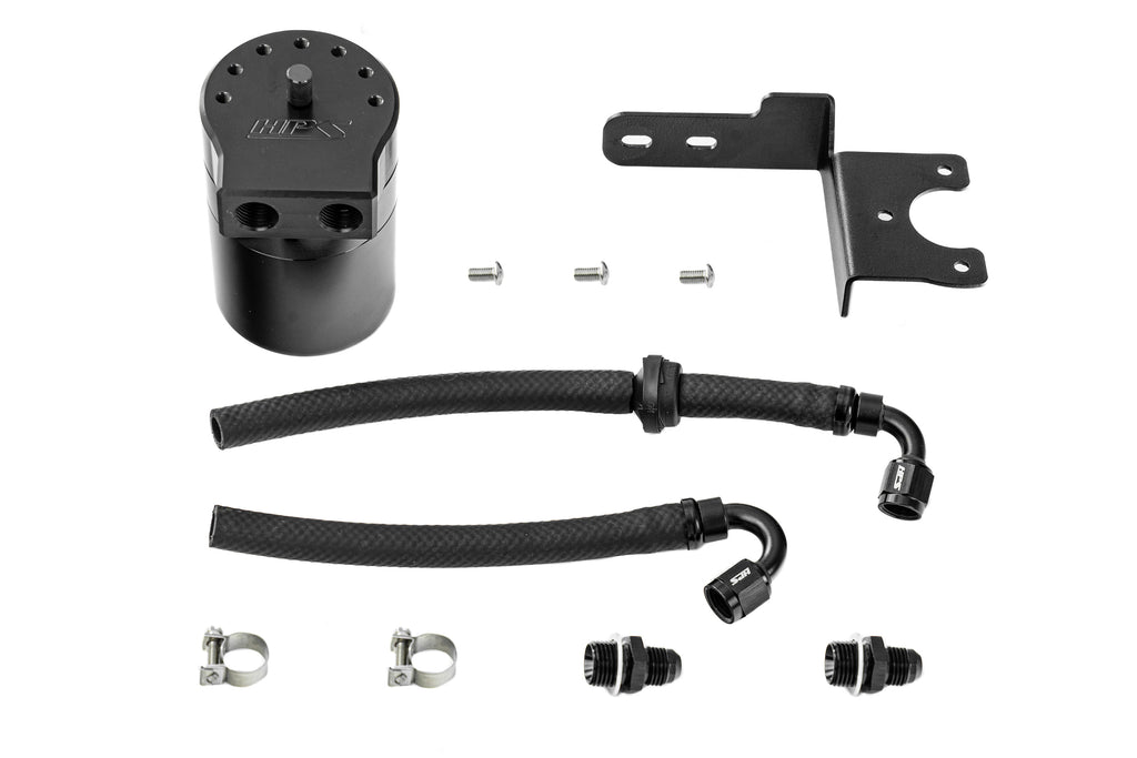 HPS Performance Oil Catch Can Kit 860-002WB, Black - 860-002WB