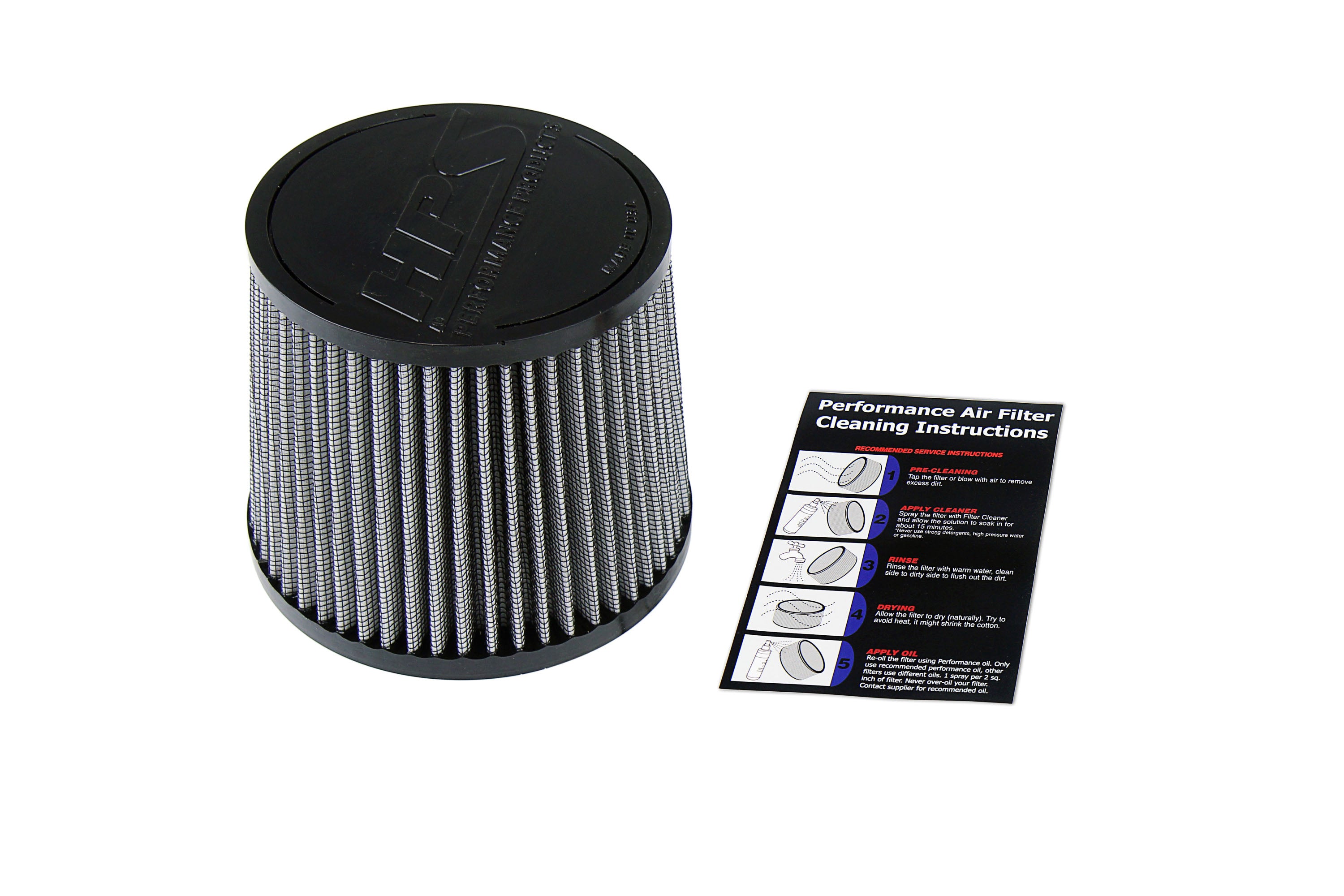 HPS Performance Air Filter, 2-3/4" ID, 5" Element Length, 6-1/2" Overall Length, HPS-4275