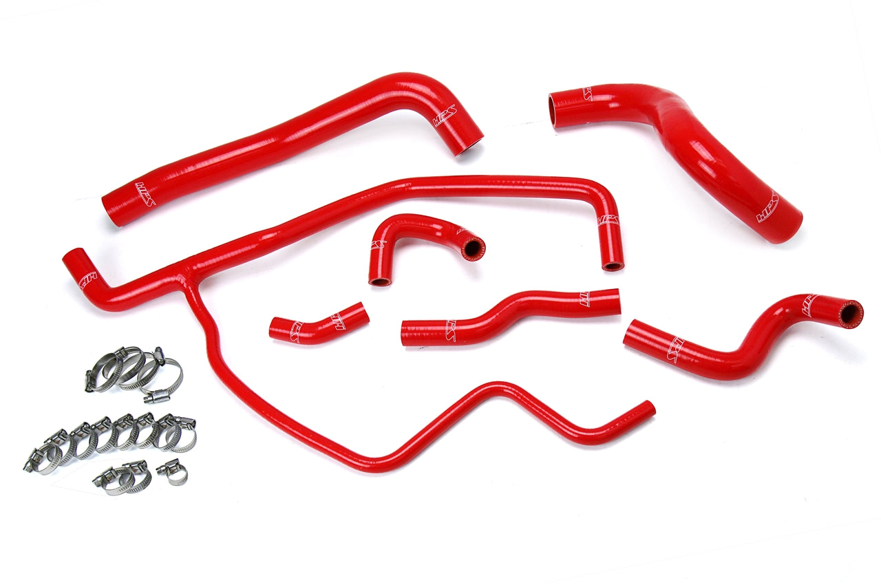 HPS Performance Hps Silicone Radiator And Heater Coolant Hose Kit 57 1583 Red Red - 57-1583-RED
