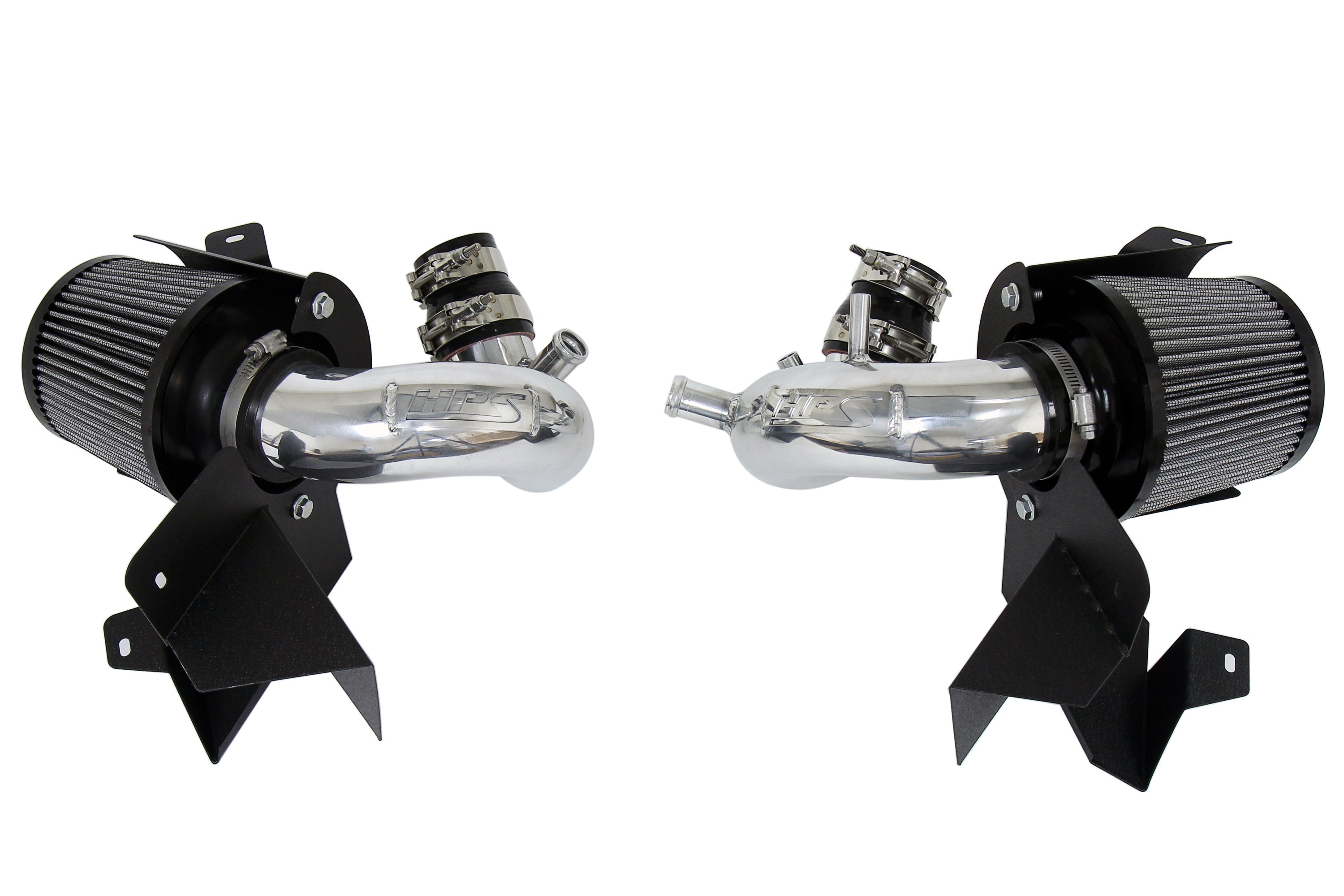 HPS Performance Air Intake Kit With Heat Shield 827-703P Polished - 827-703P