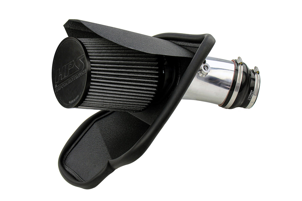 HPS Performance Air Intake Kit With Heat Shield 827-681P Polished - 827-681P