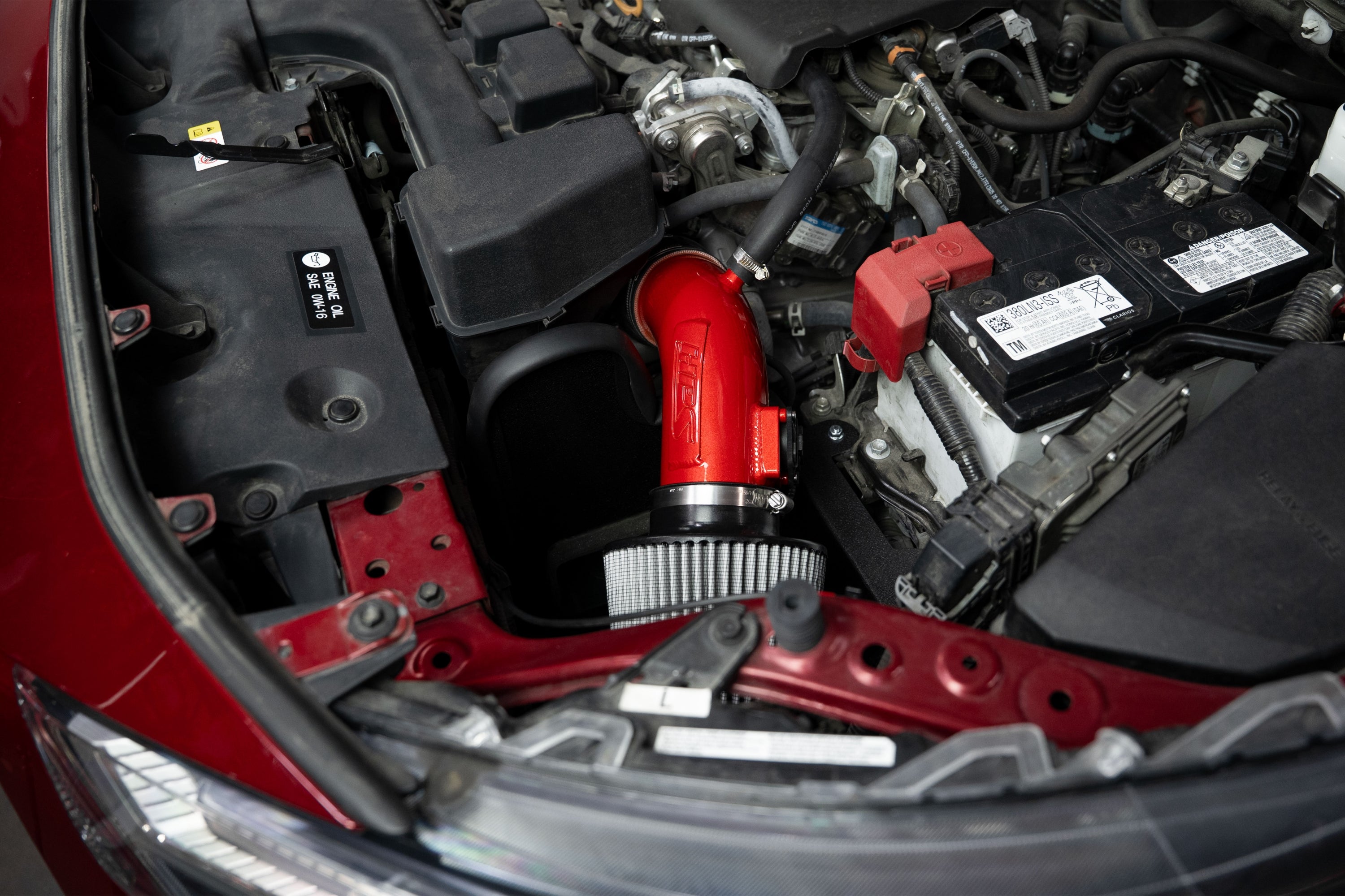 HPS Performance Air Intake Kit With Heat Shield 827-798R Red - 827-798R