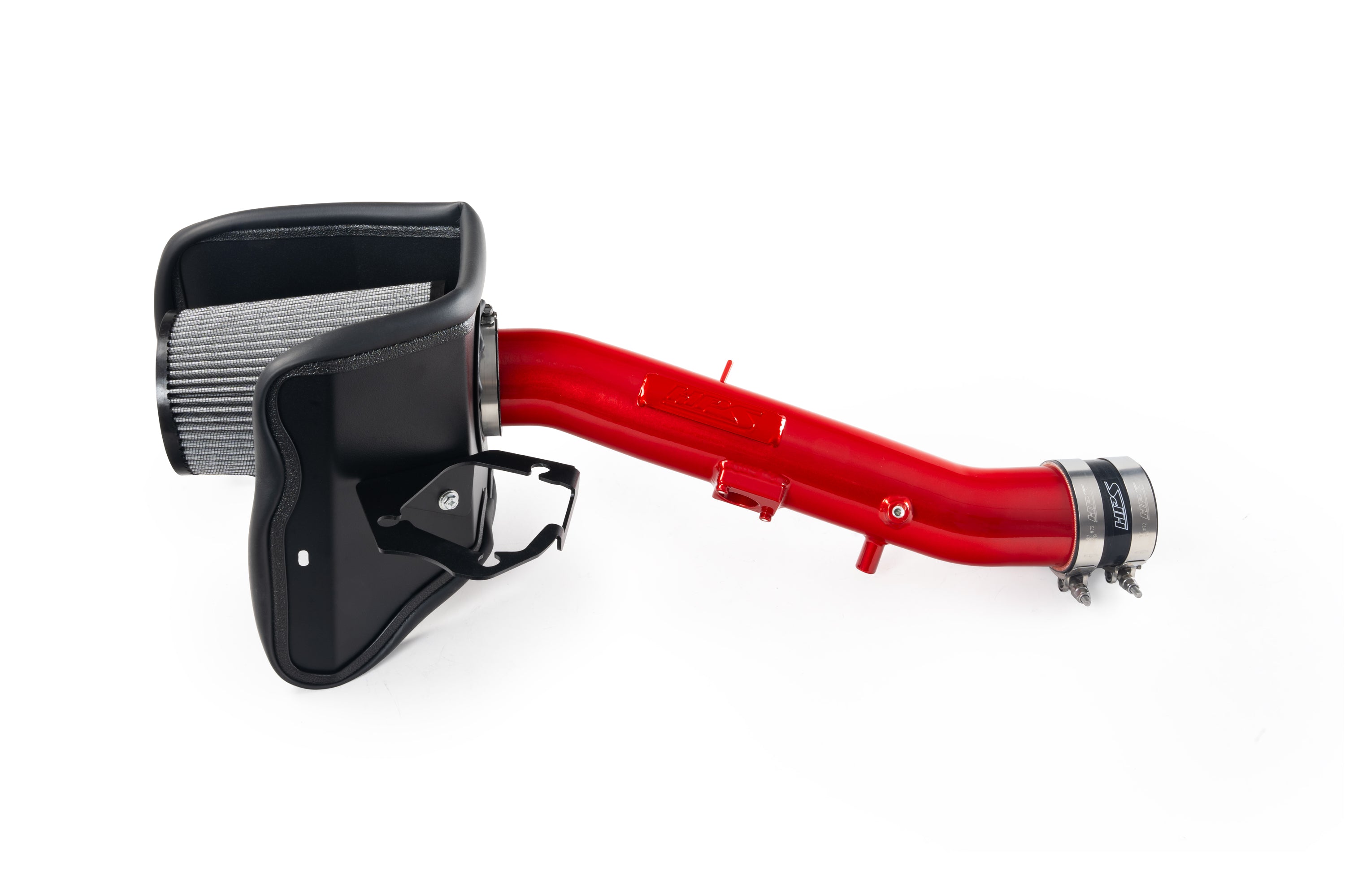 HPS Performance Air Intake Kit With Heat Shield 827-718R Red - 827-718R