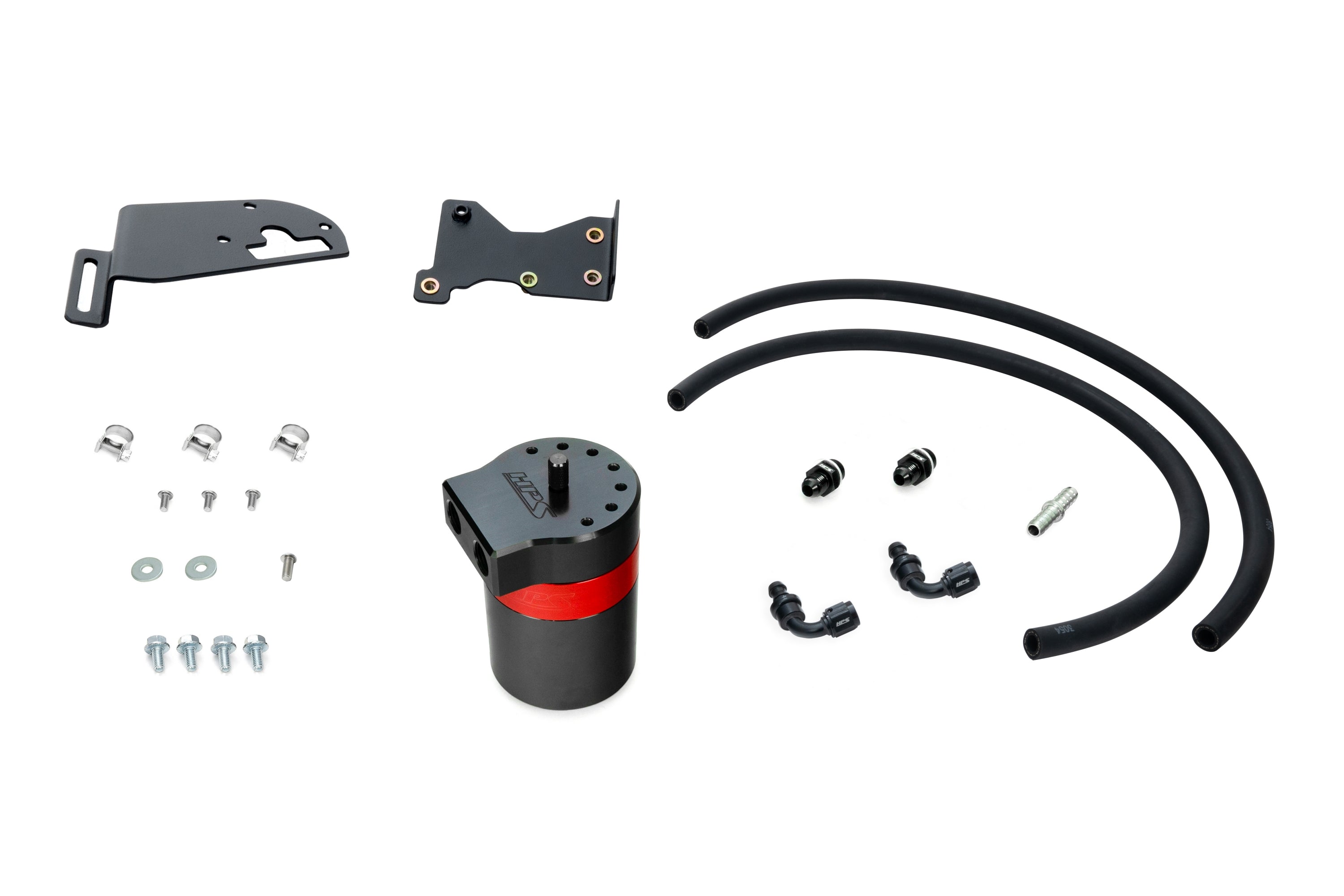 HPS Performance Oil Catch Can Kit 860-025 Red - 860-025