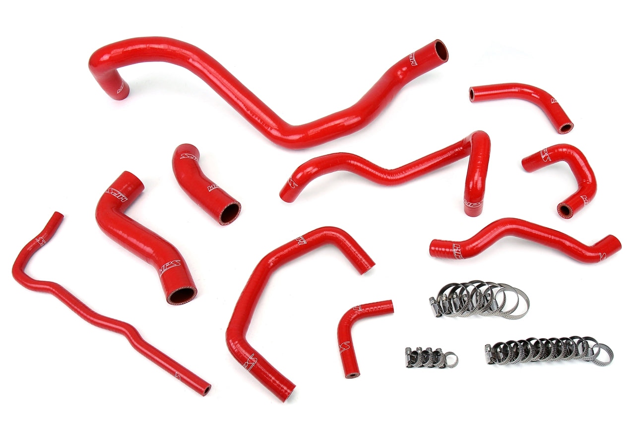 HPS Performance Hps Silicone Radiator Coolant Hose Kit 57 1838 Red Red - 57-1838-RED