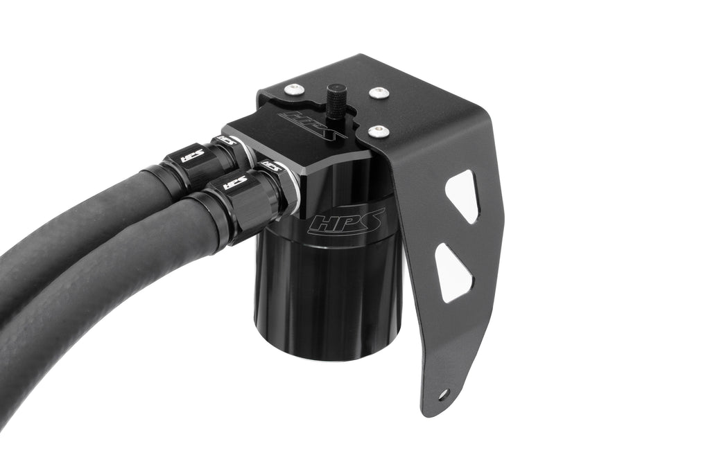 HPS Performance Oil Catch Can Kit 860-024WB Black - 860-024WB