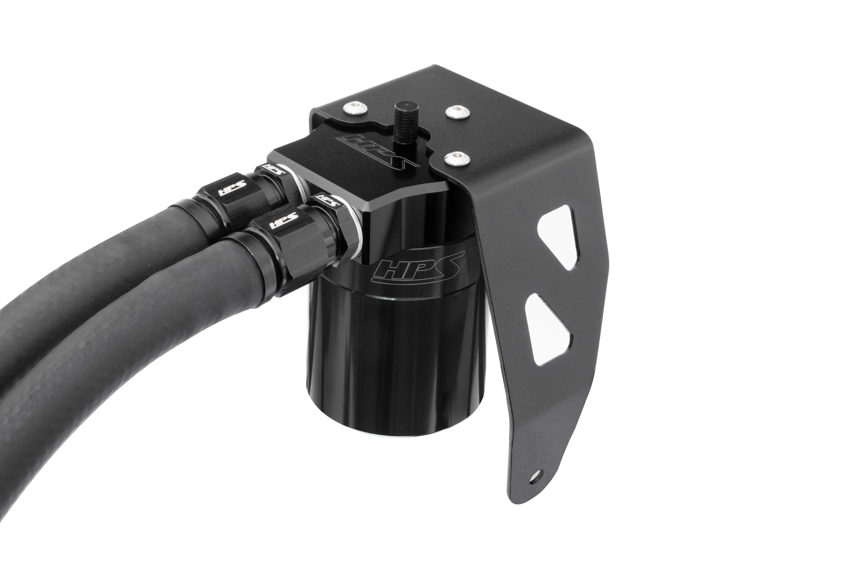 HPS Performance Oil Catch Can Kit 860-024WB Black - 860-024WB