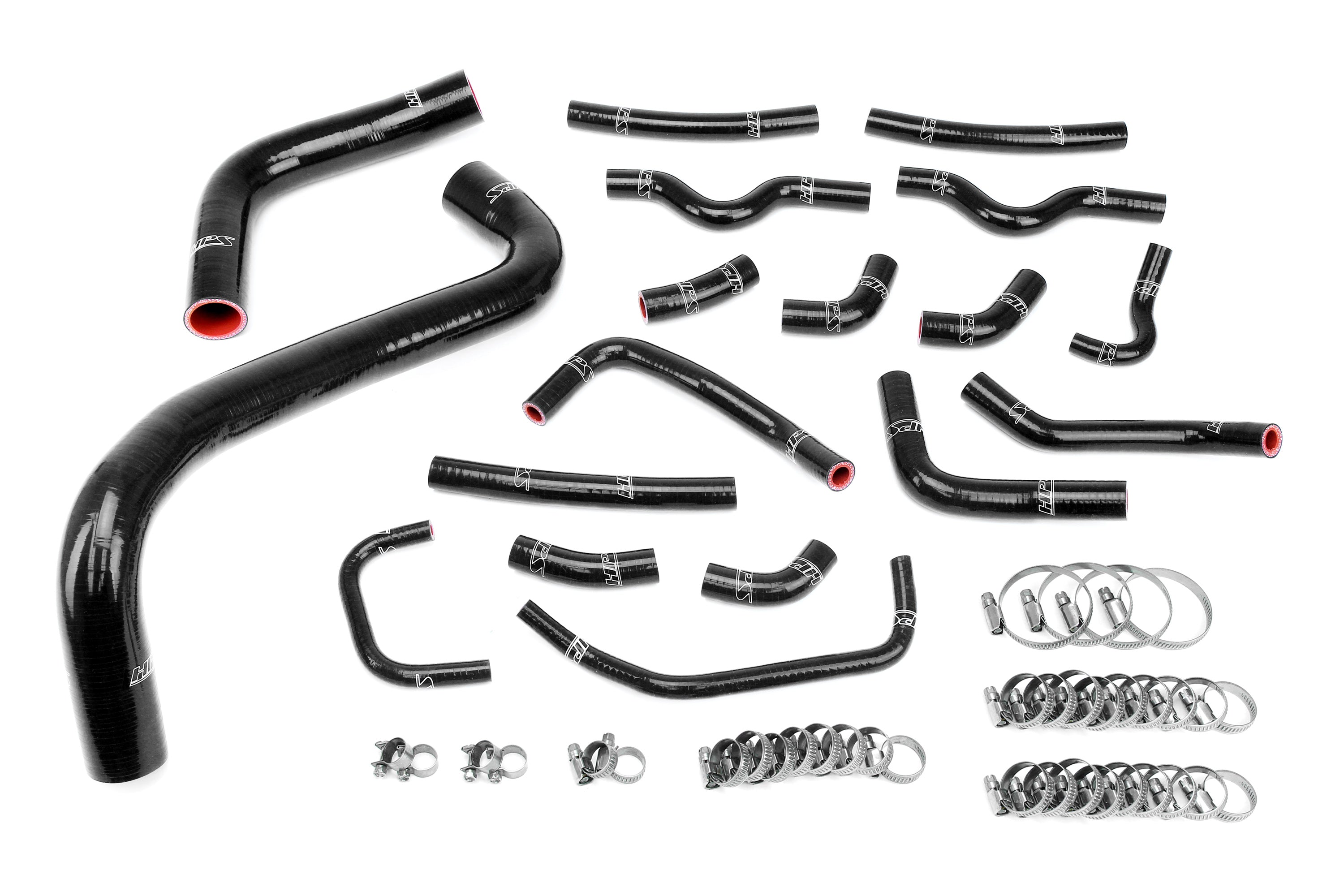 HPS Performance Hps Silicone Radiator, Heater, Oil Cooler, And Water Bypass Coolant Hose Kit 57 1912 Blk Black - 57-1912-BLK