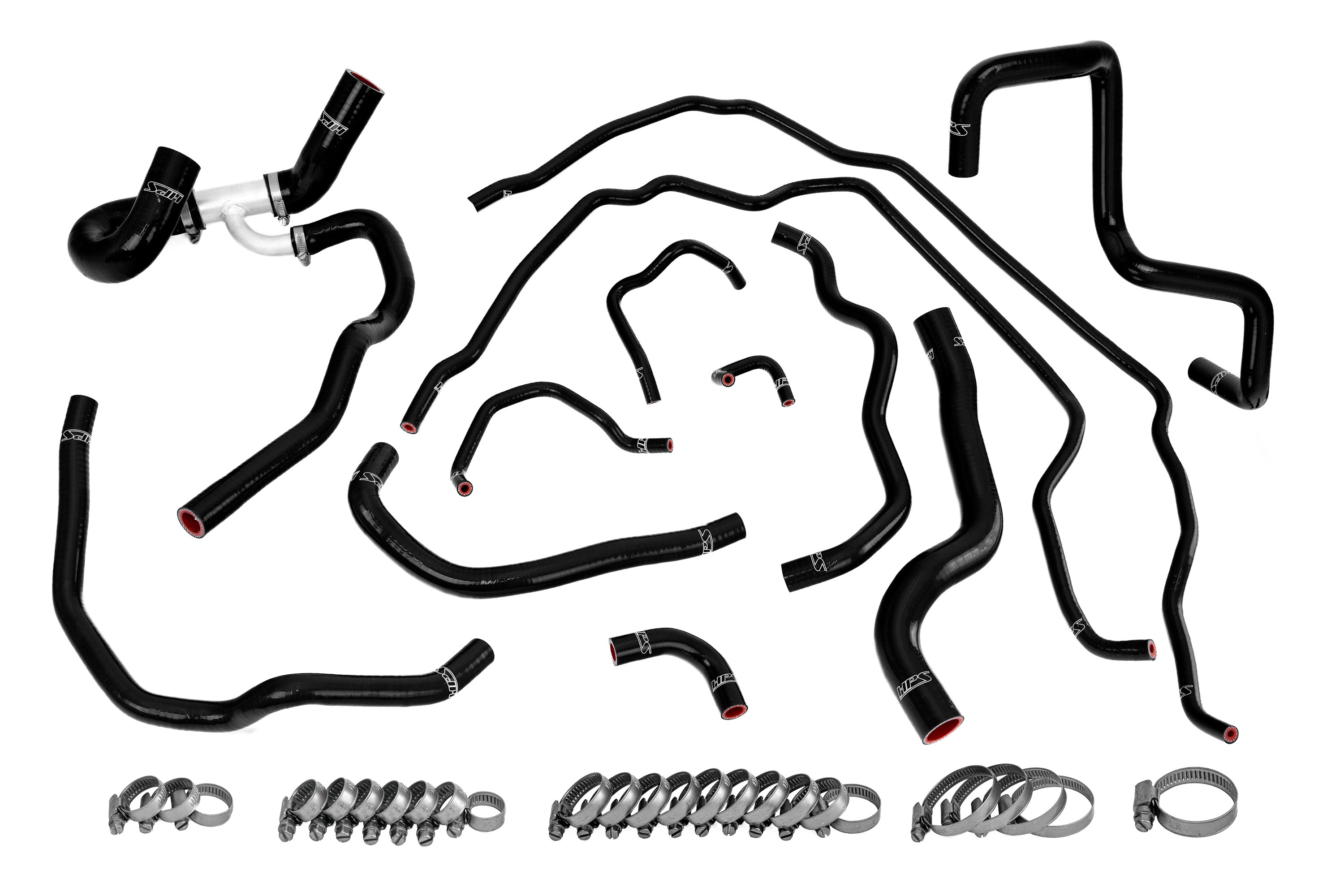 HPS Performance Hps Silicone Radiator And Heater Coolant Hose Kit 57 1511 Blk Black - 57-1511-BLK