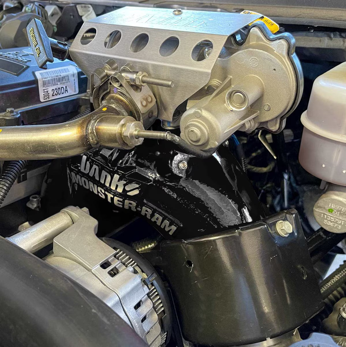 Monster-Ram Intake System for 19-24 Ram 2500/3500 6.7L Cummins Black Powdercoat - Banks Power - 42799-B