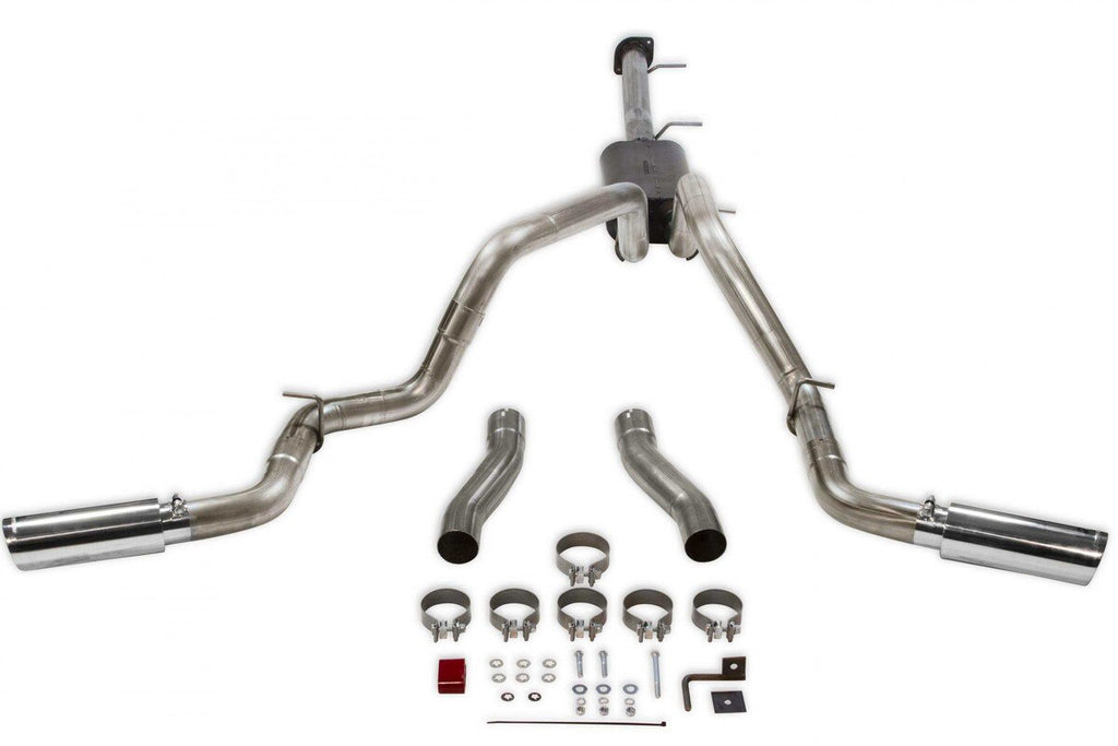 American Thunder Cat-Back Exhaust System Fits 2020-2026 GM 2500Hd/3500Hd With 6.6L Gas Engine, Crew Cab/Short Bed, Dual Out Rear/Dual Out Side, Polished Tips Aggressive To Moderate Sound - Flowmaster - 817933