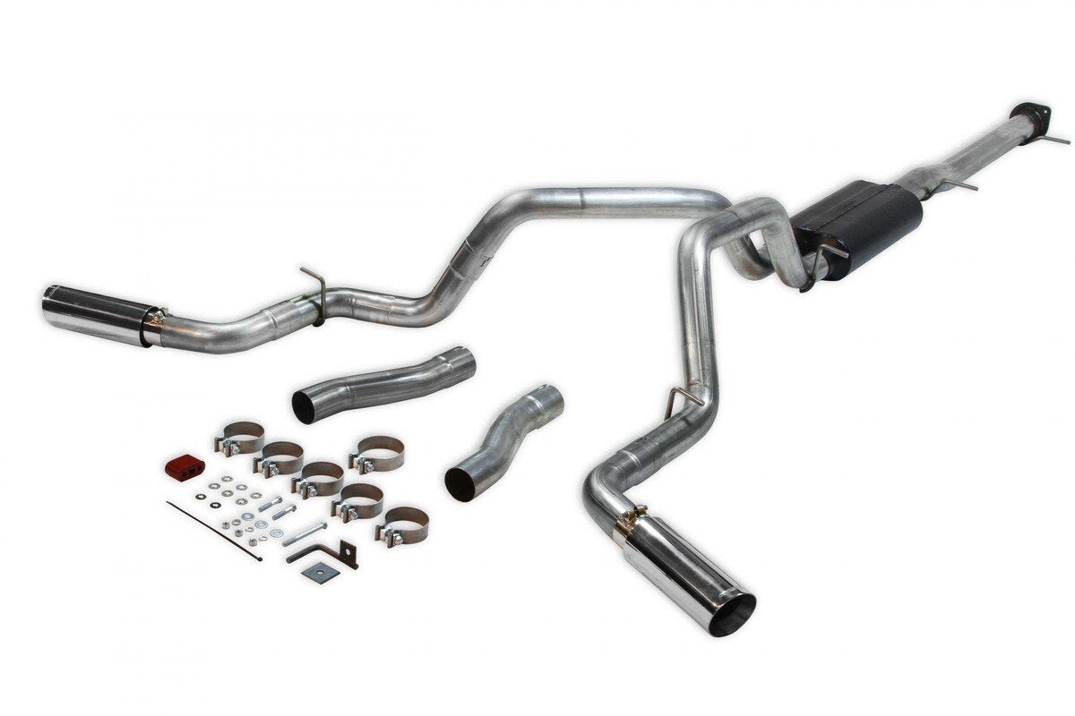 American Thunder Cat-Back Exhaust System Fits 2020-2026 GM 2500Hd/3500Hd With 6.6L Gas Engine, Crew Cab/Short Bed, Dual Out Rear/Dual Out Side, Polished Tips Aggressive To Moderate Sound - Flowmaster - 817933