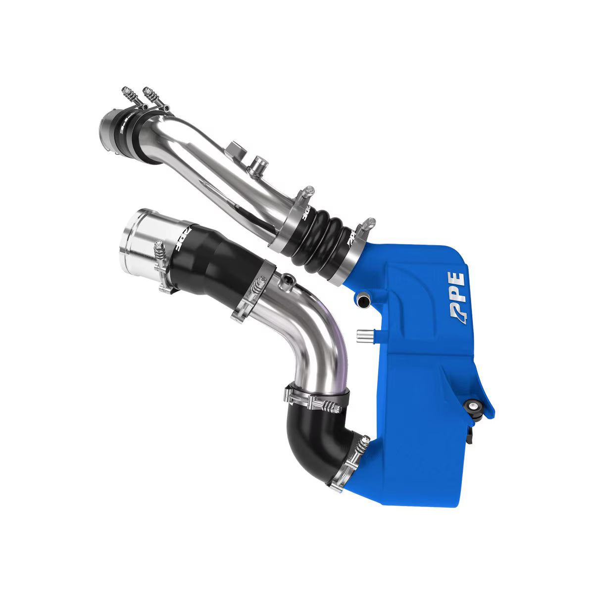 2011-2026 Ford 6.7L Power Stroke Air-to-Water Intercooler with Polished Pipes - Blue - Pacific Performance Engineering - 315045122