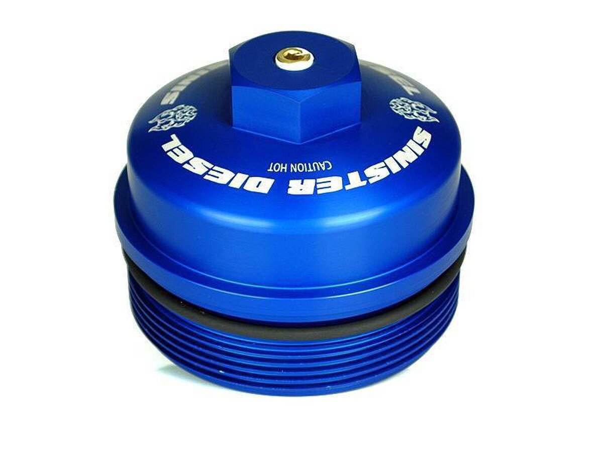 Sinister Diesel Oil Filter Cap for 2003-2010 Ford Powerstroke 6.0L/6.4L