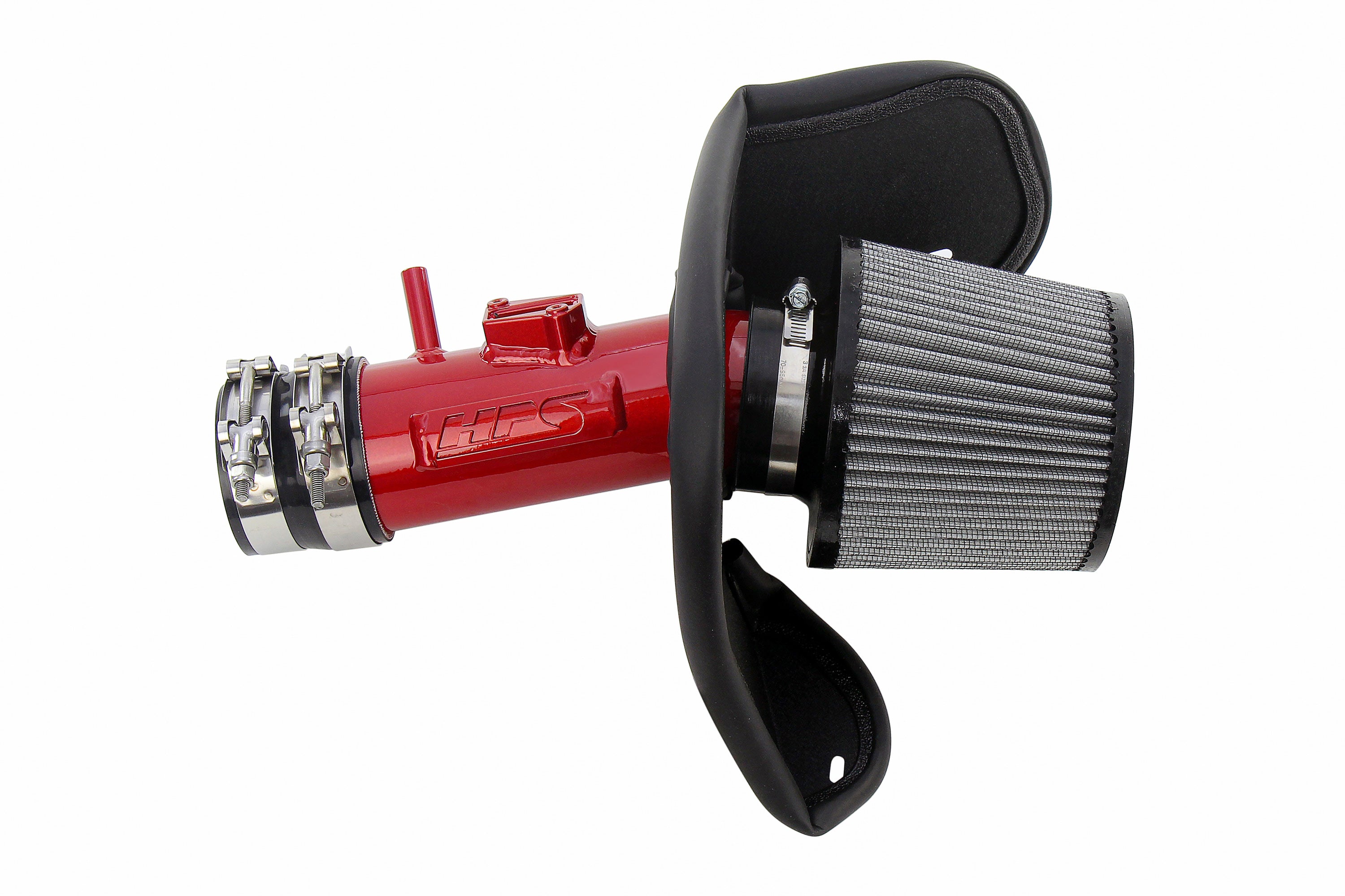 HPS Performance Air Intake Kit With Heat Shield 827-701R Red - 827-701R