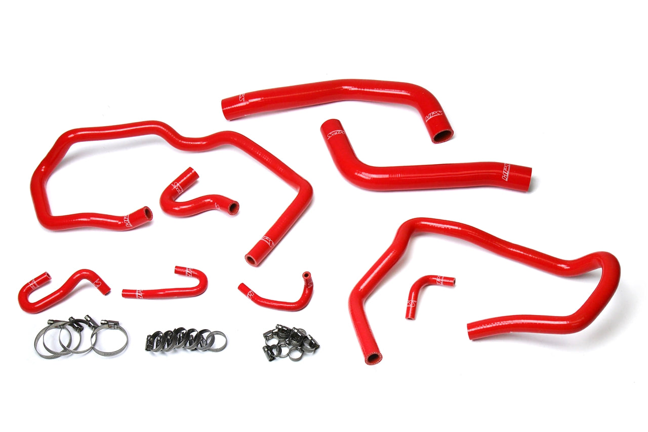 HPS Performance Hps Silicone Radiator And Heater Coolant Hose Kit 57 1611 Red Red - 57-1611-RED