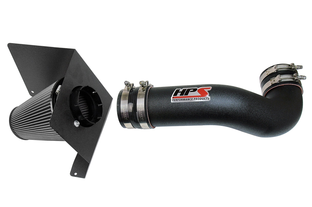 HPS Performance Air Intake Kit With Heat Shield 827-622WB Black - 827-622WB