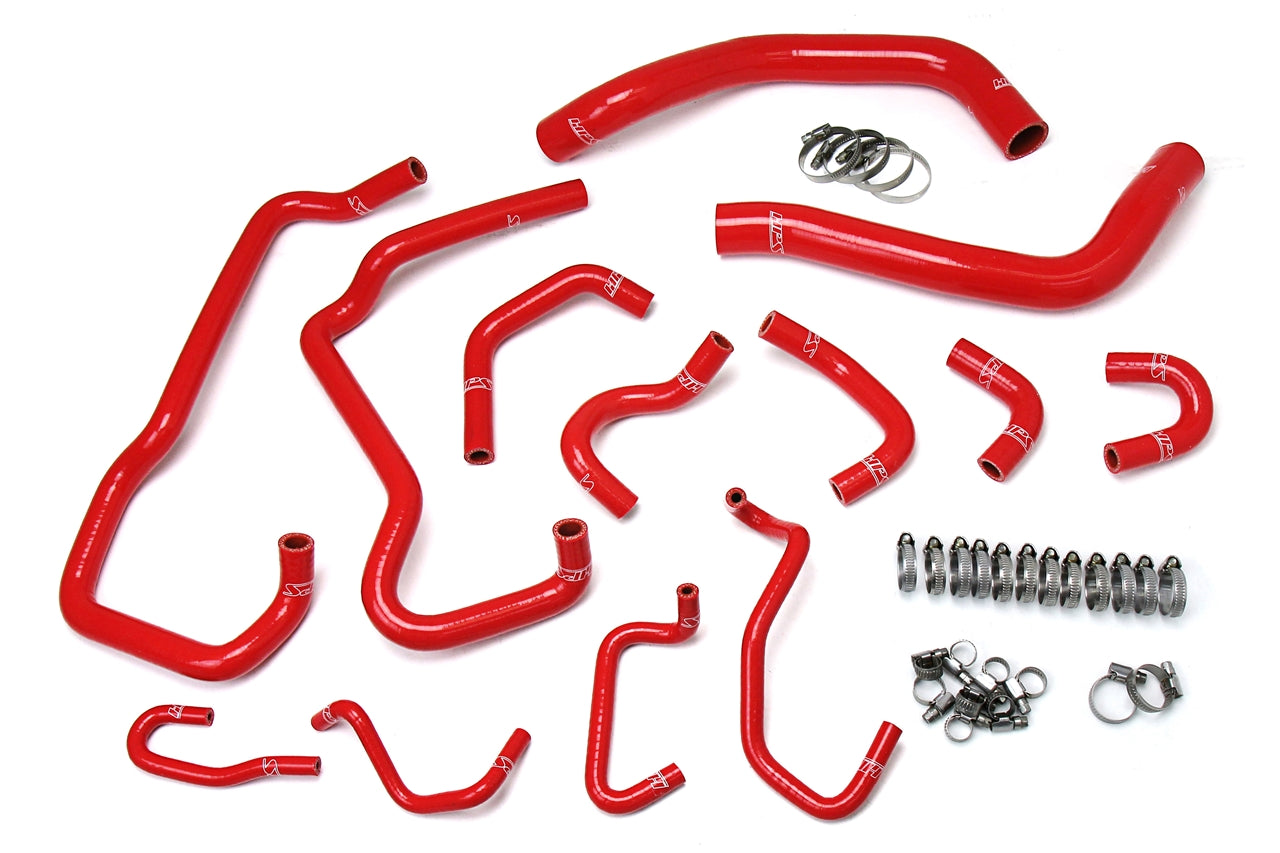 HPS Performance Hps Silicone Radiator And Heater Coolant Hose Kit 57 1581 Red Red - 57-1581-RED