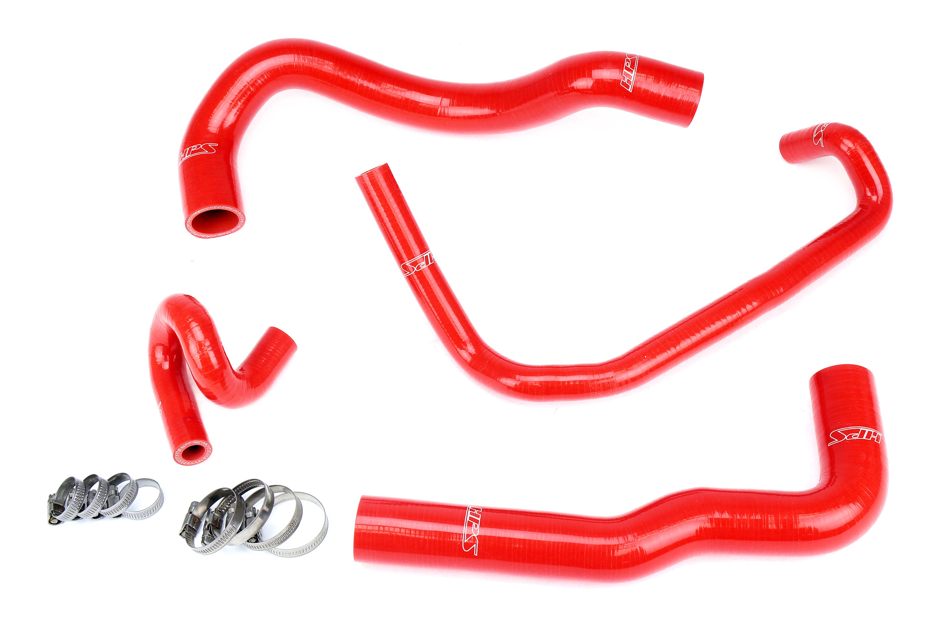 HPS Performance Hps Silicone Radiator And Heater Coolant Hose Kit 57 1960 Red Red - 57-1960-RED